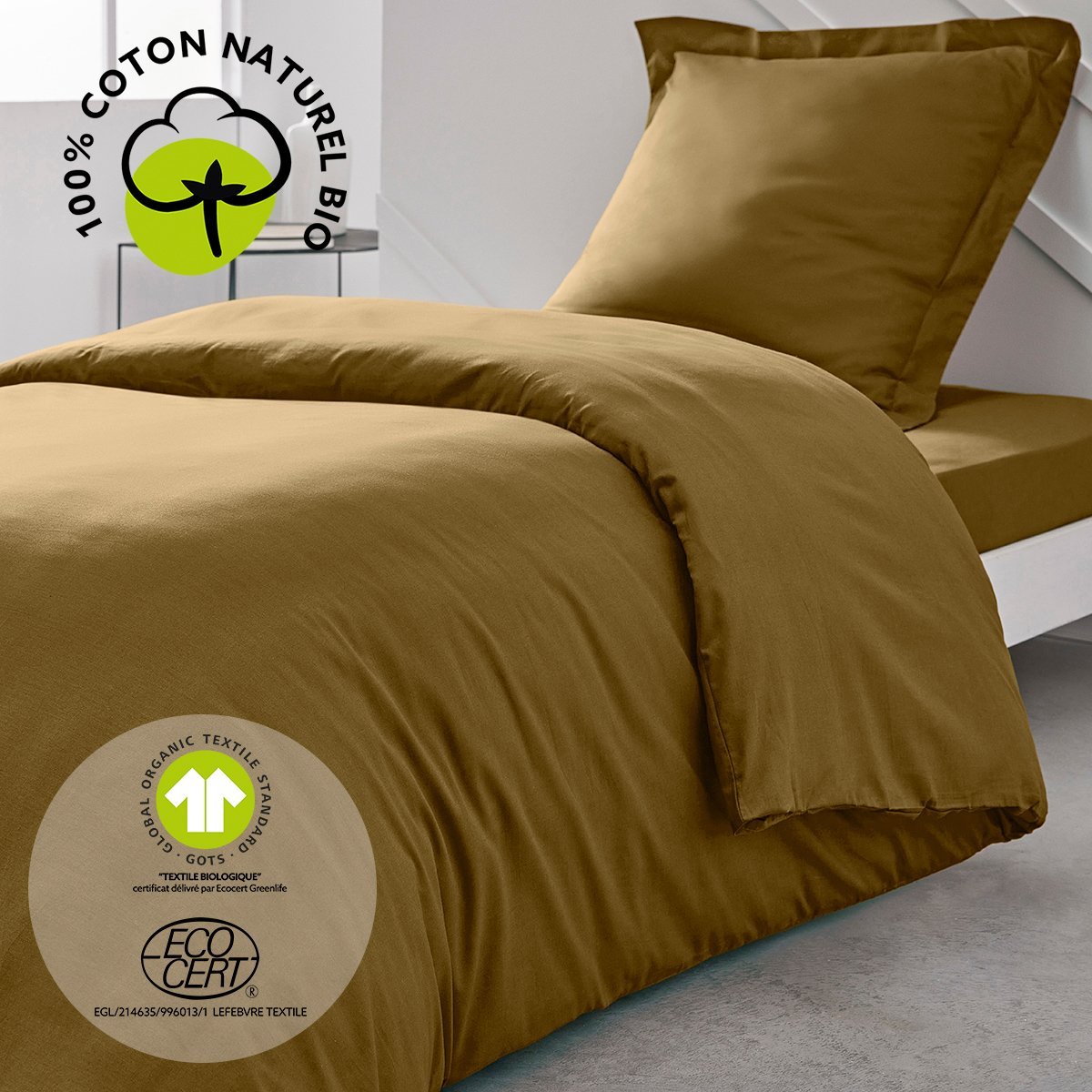 Cotton duvet cover TODAY LINGE DE MAISON Brown
