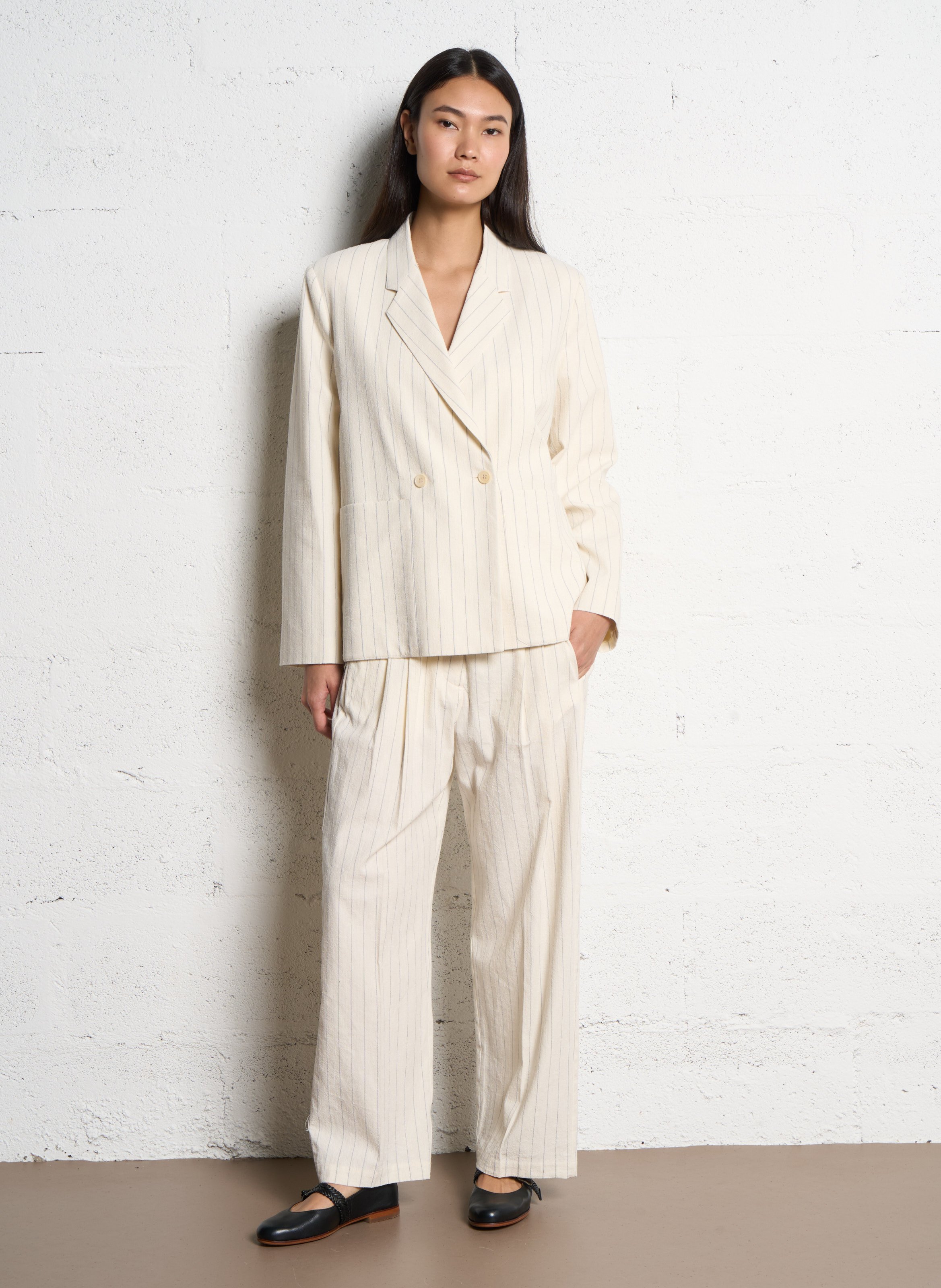 Pantalon droit rayé MASSCOB Multicolored