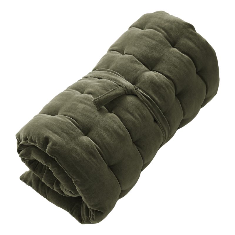 Cotton velvet floor cushion L'EFFET PAPILLON