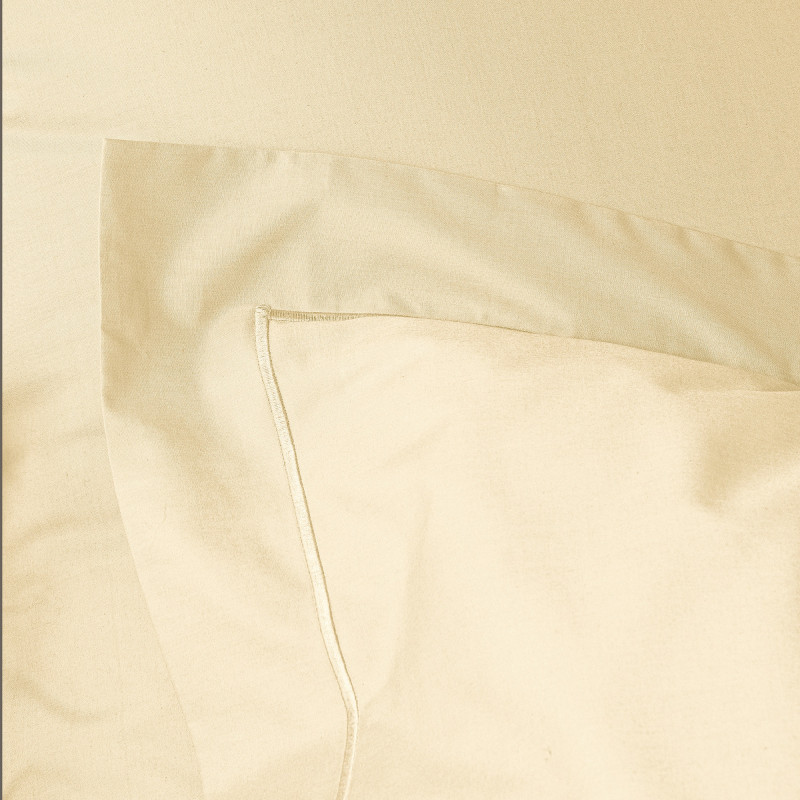 Cotton percale pillow case COTON PUR Beige