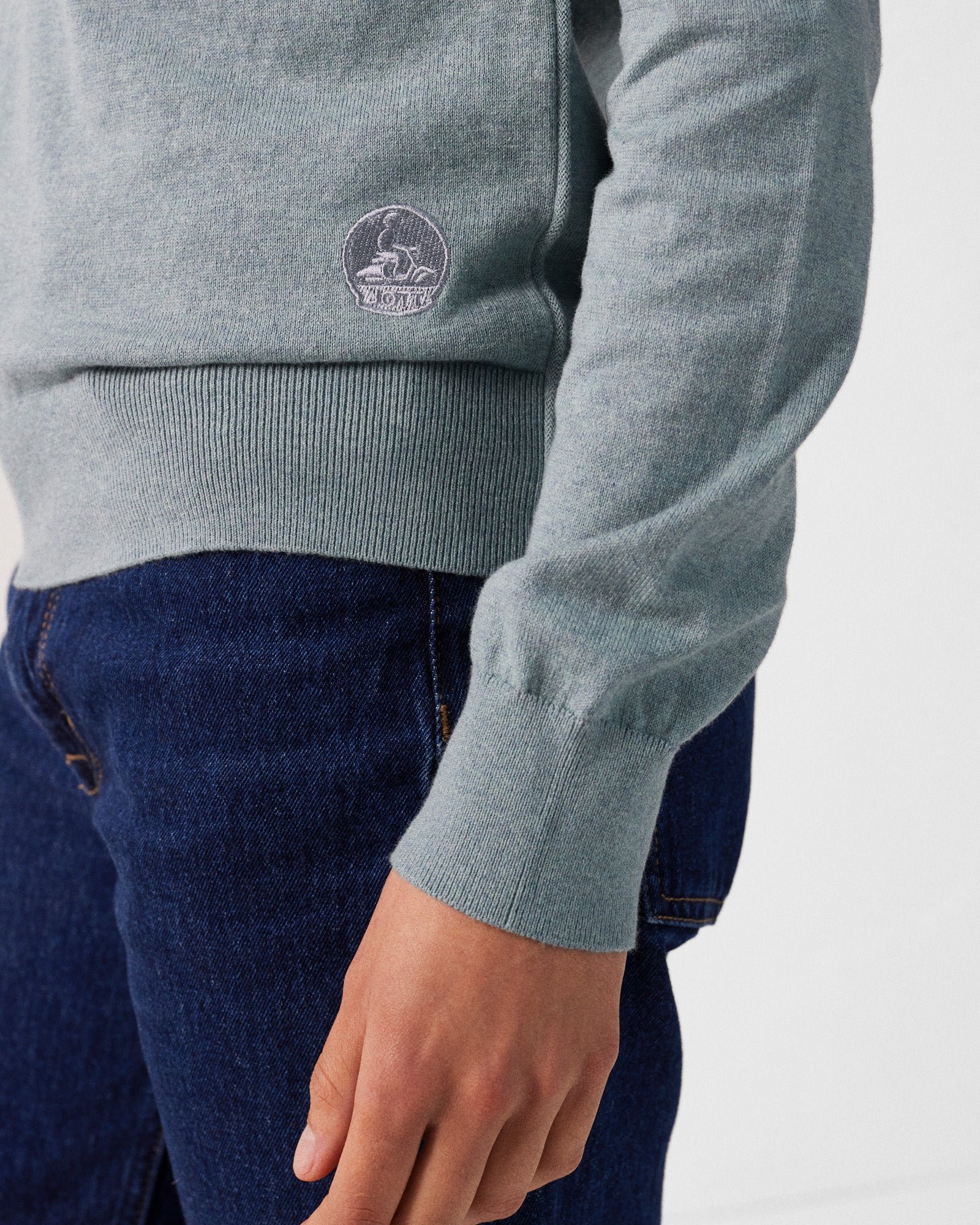 Heloise round neck knit sweater JOTT Green