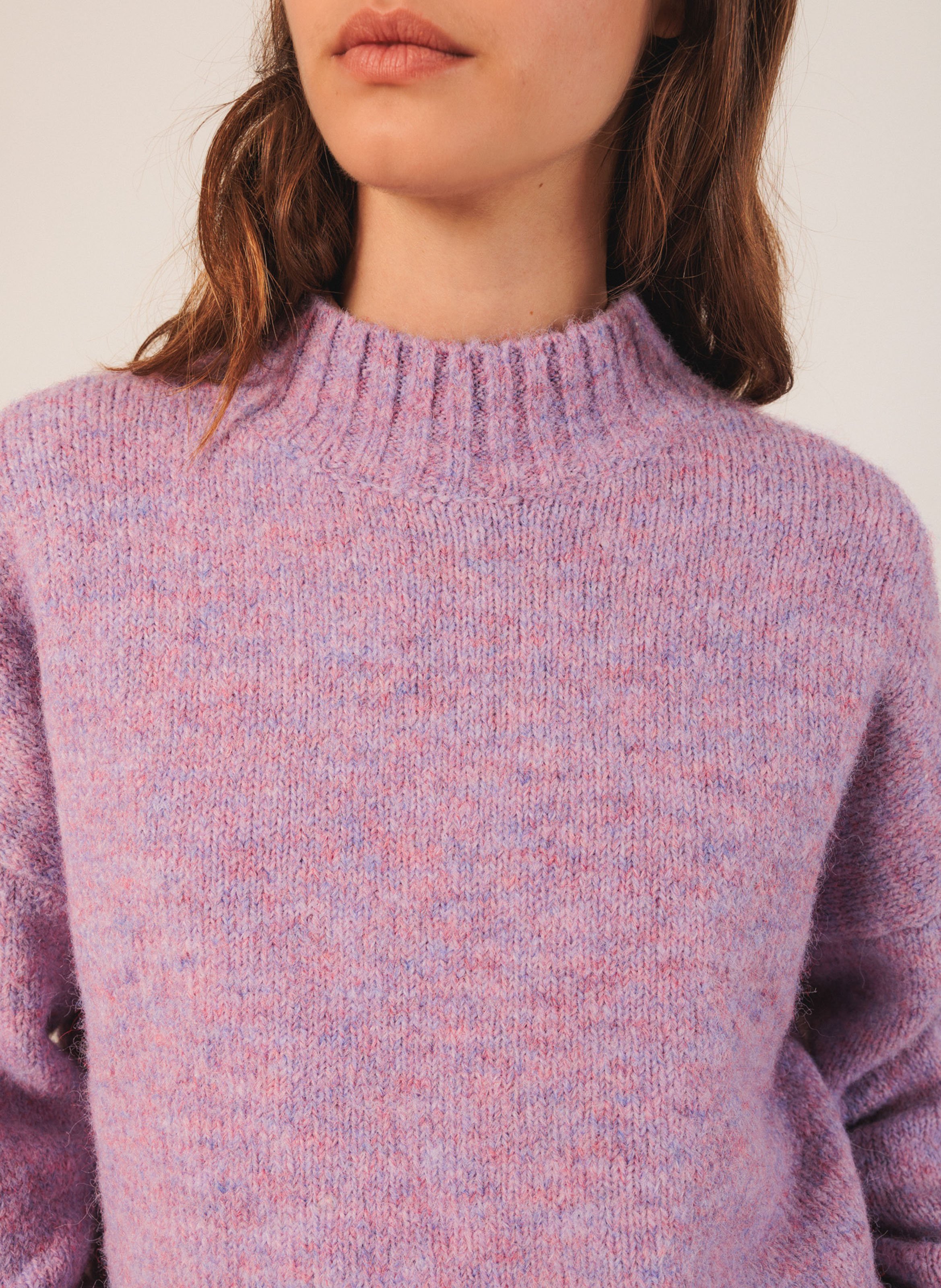 Pull col rond  INDI & COLD Violet