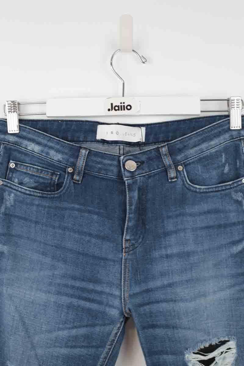 Cotton skinny jeans IRO - Seconde Main Blue