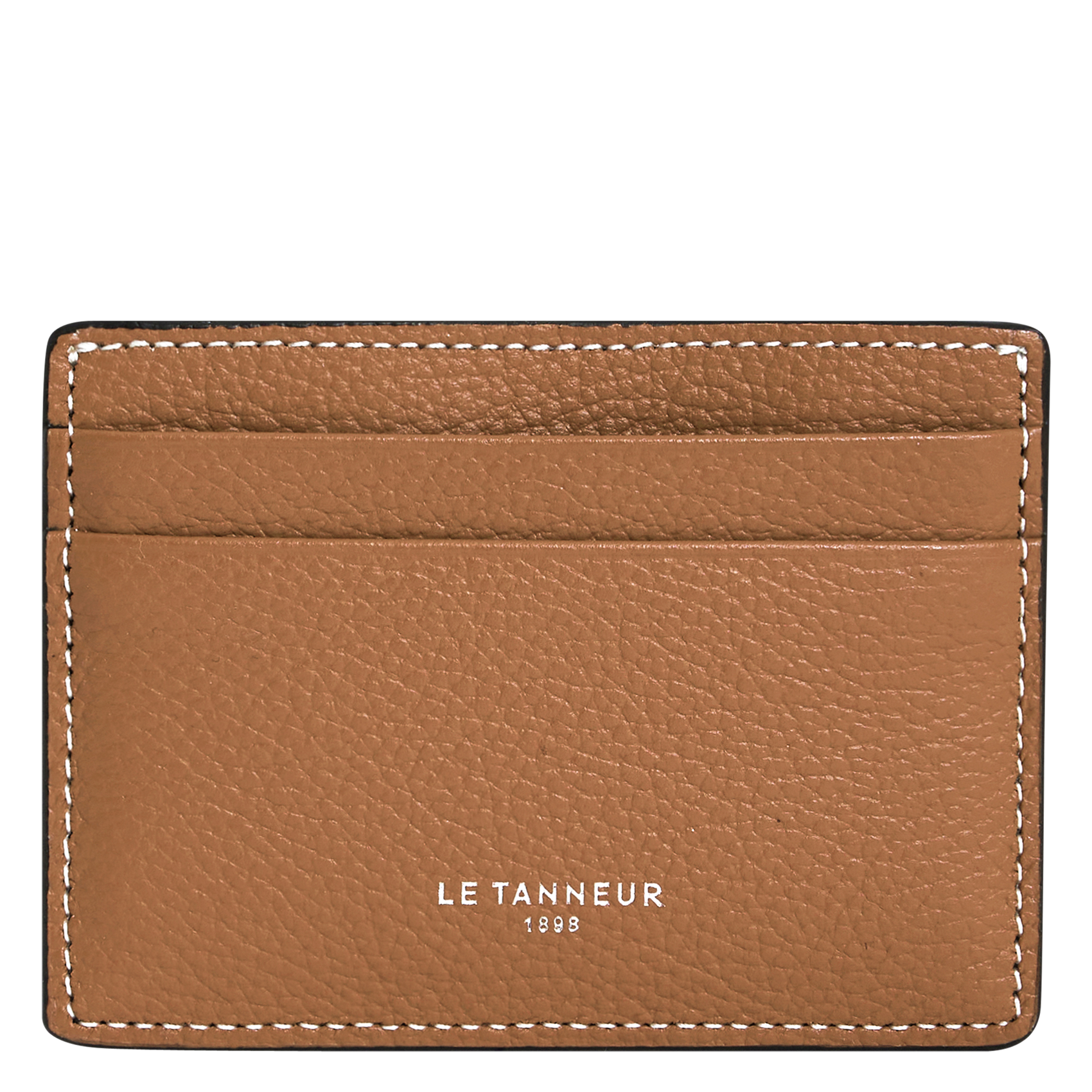 - 100% leer, - 6 kaarthoudersplitten, - 1 centrale zak, - Afmetingen: L10 x H7 cm. LE TANNEUR Bruin