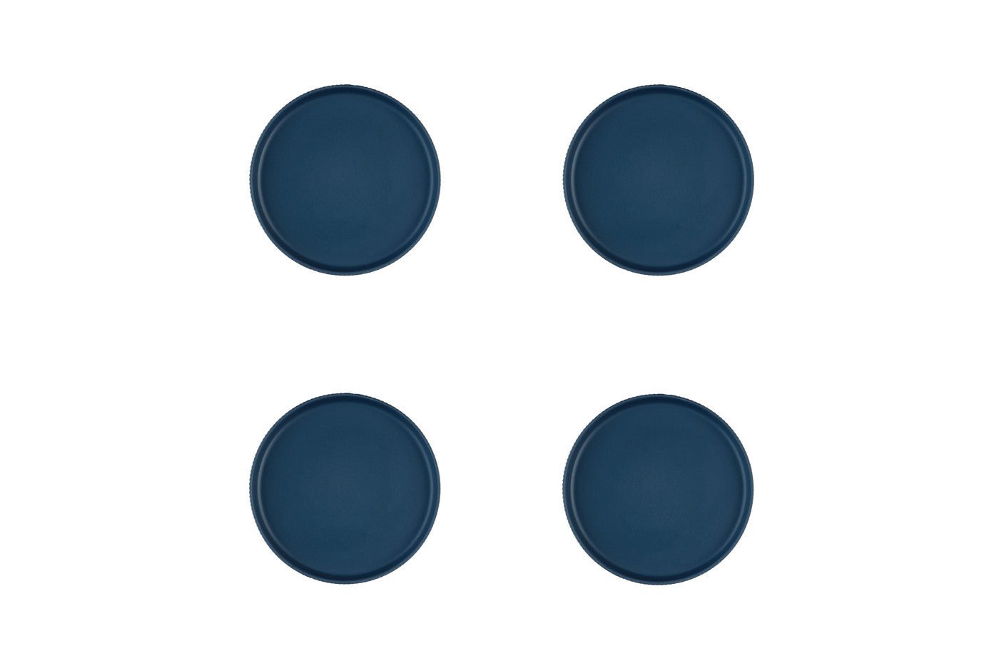 Scandi Plate ø16.5cm - 4 pieces - navy BJORN Blue
