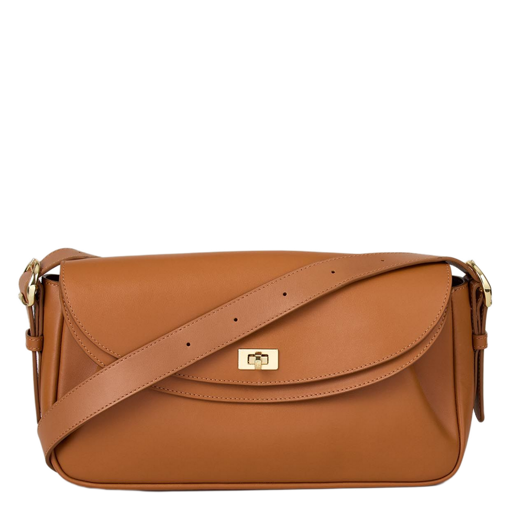 Bowlingtas van nerfleer met rits SANDRO Bruin