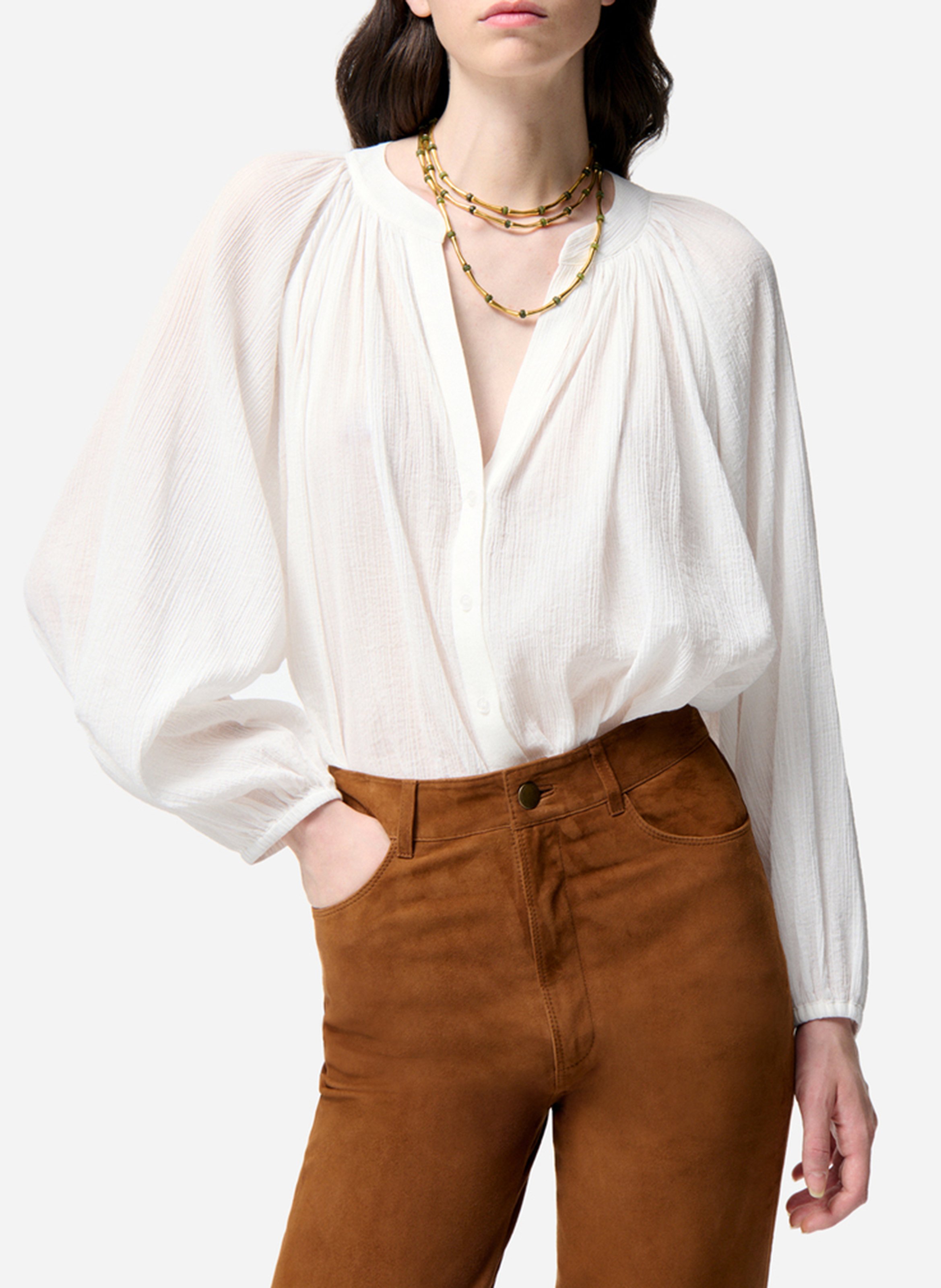 V-neck cotton blouse VANESSA BRUNO