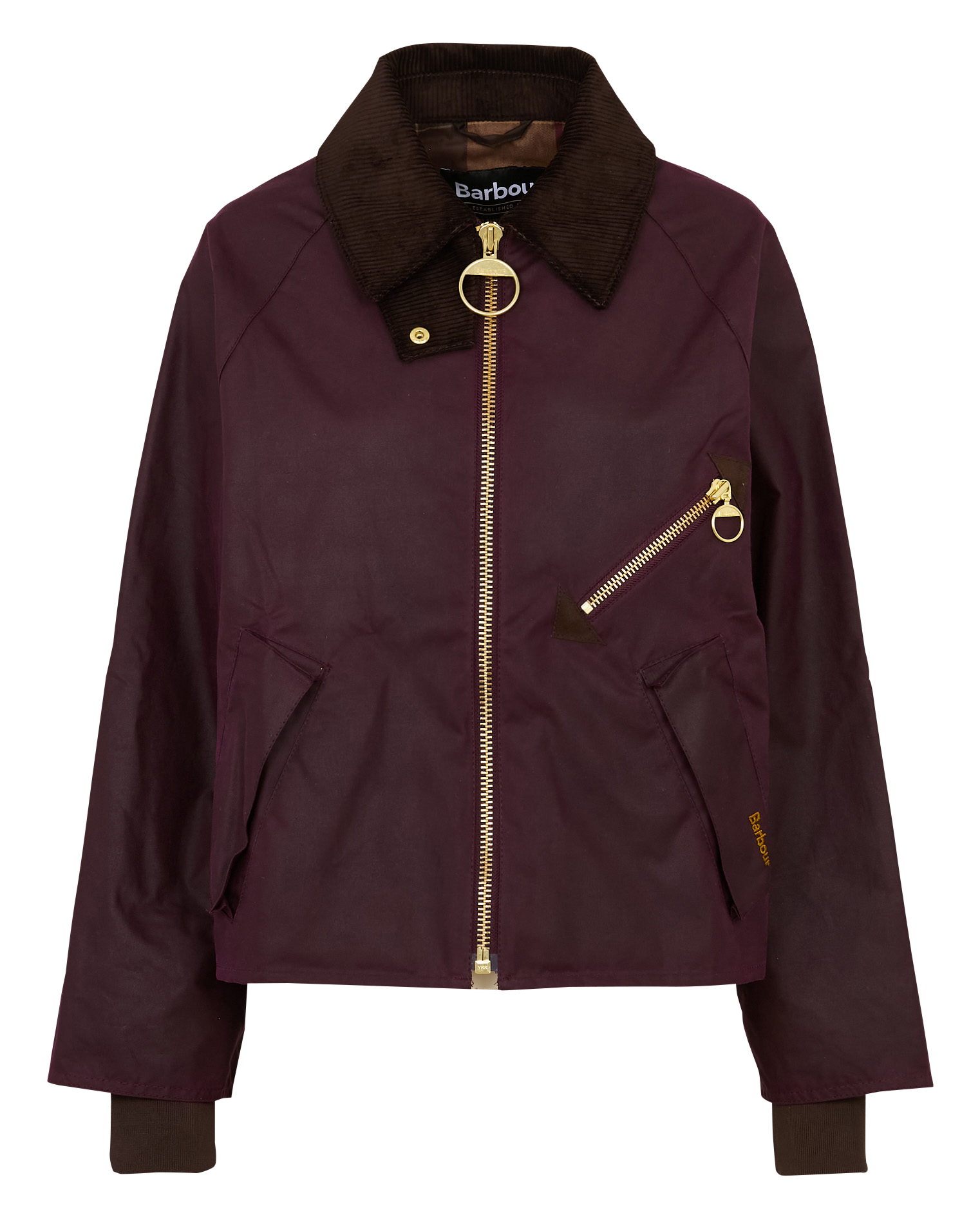 Veste droite en coton BARBOUR Violet