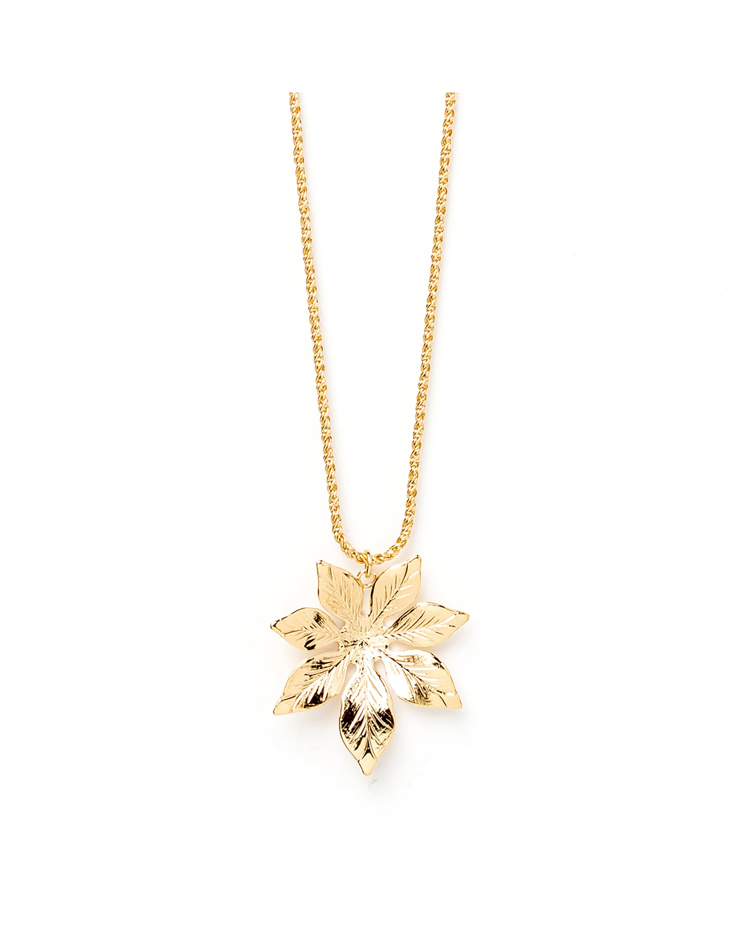 Gold-plated flower necklace MONSIEUR SIMONE