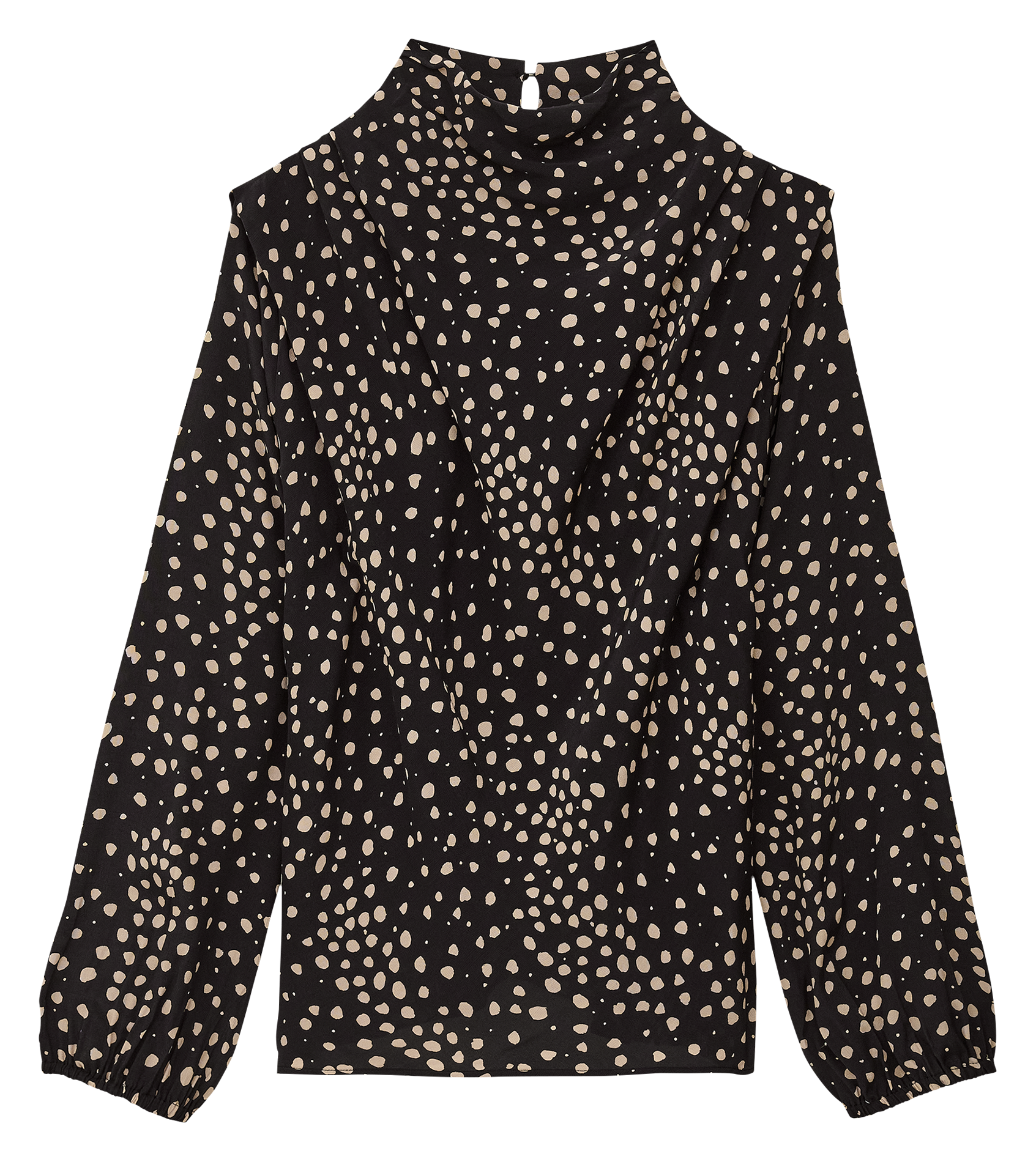 Top col montant à pois BA&SH Bleu