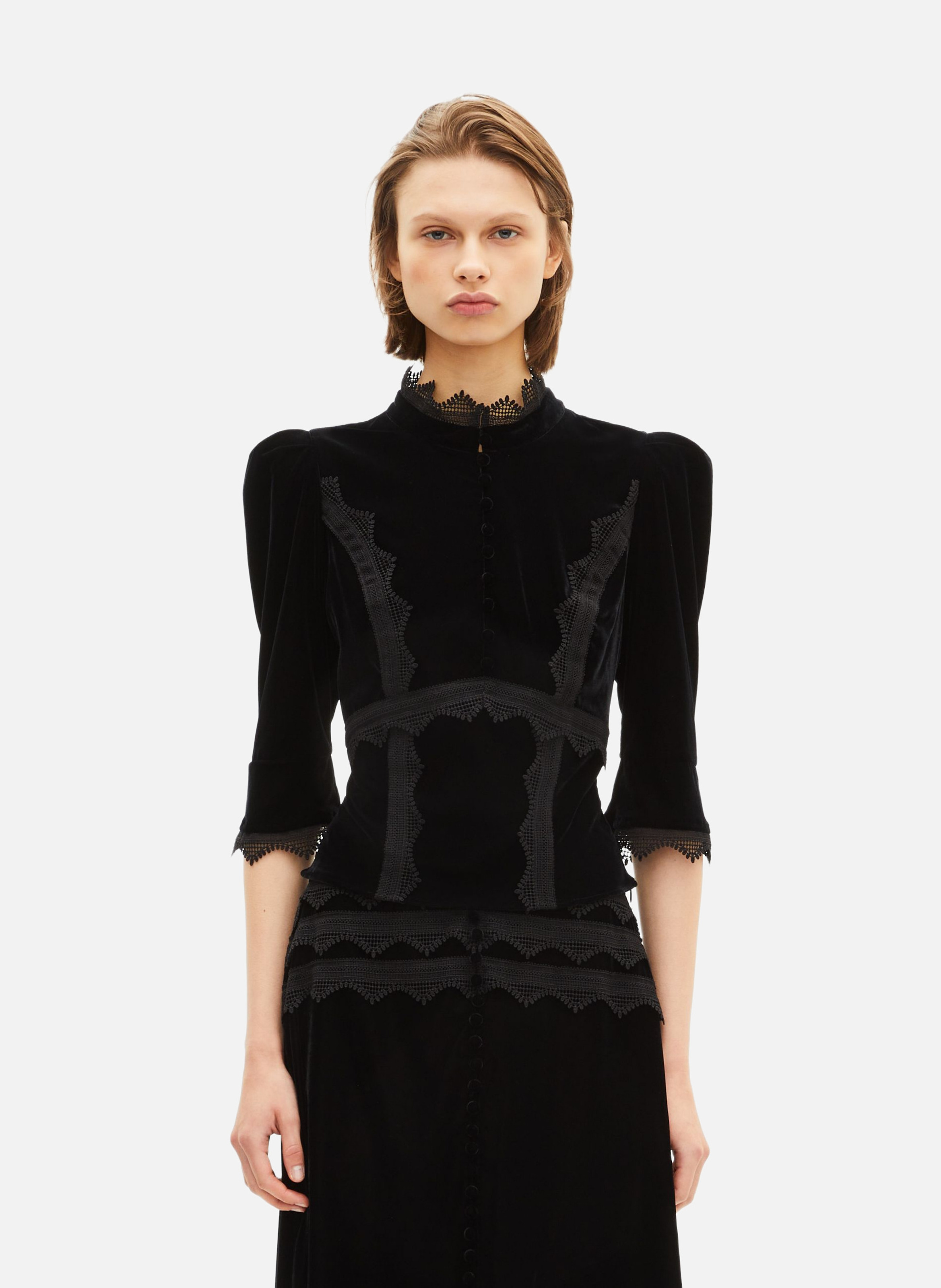 Velvet top THE KOOPLES Black