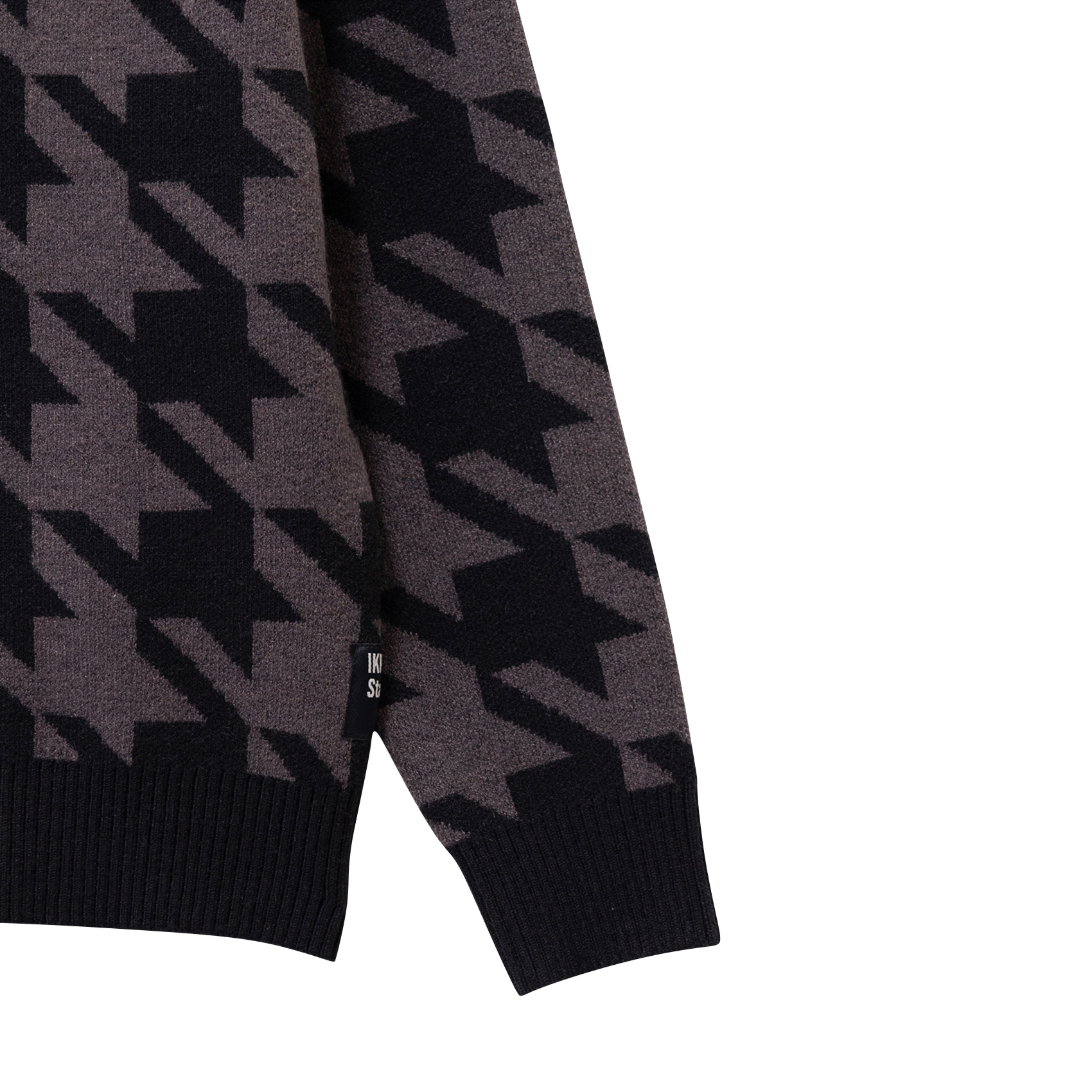 Pull ample col tunisien motif pied-de-poule IKKS JUNIOR Gris