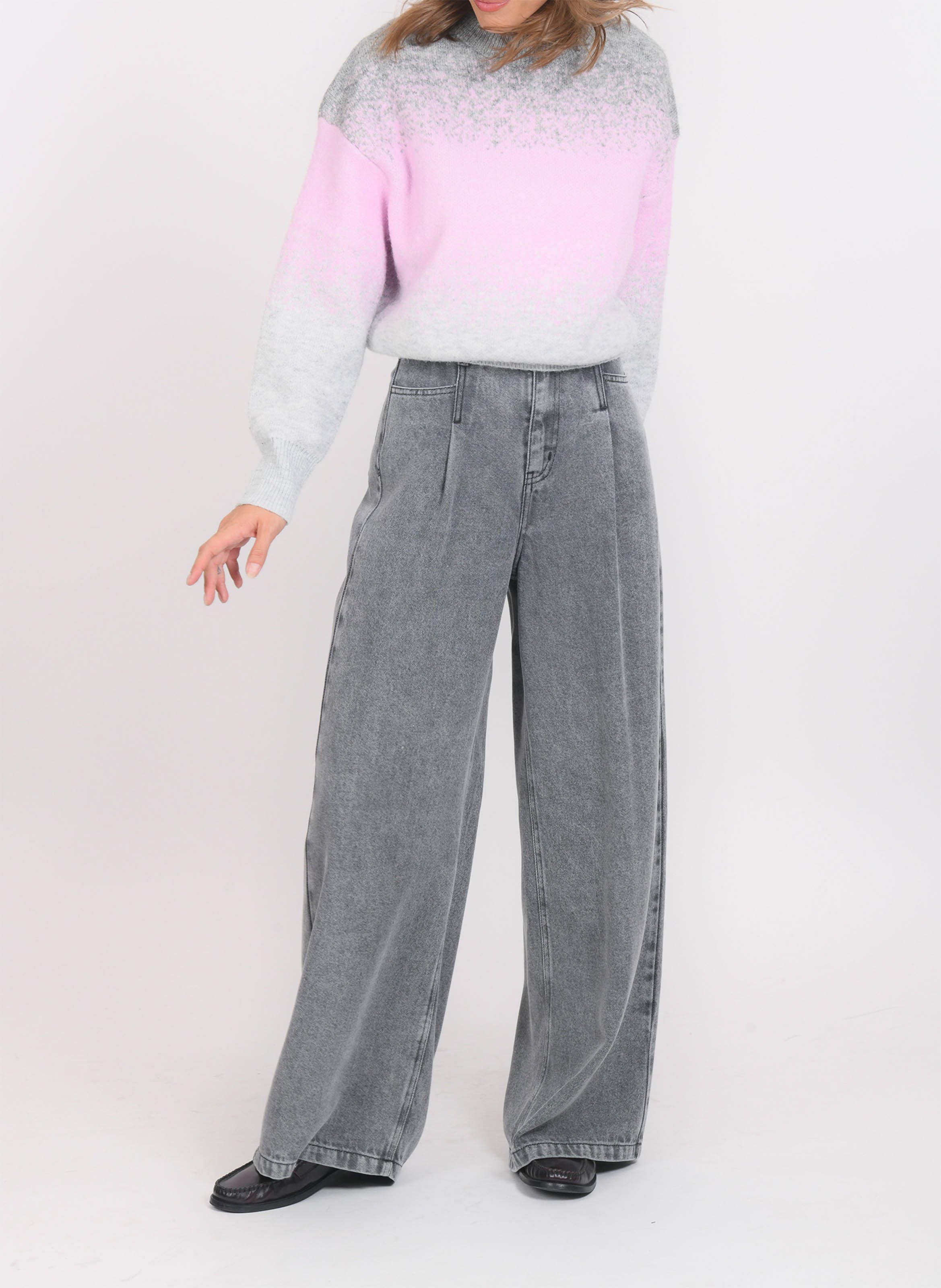 Oversize-Strickpullover mit Rundhalsausschnitt KOOKAI Rosa