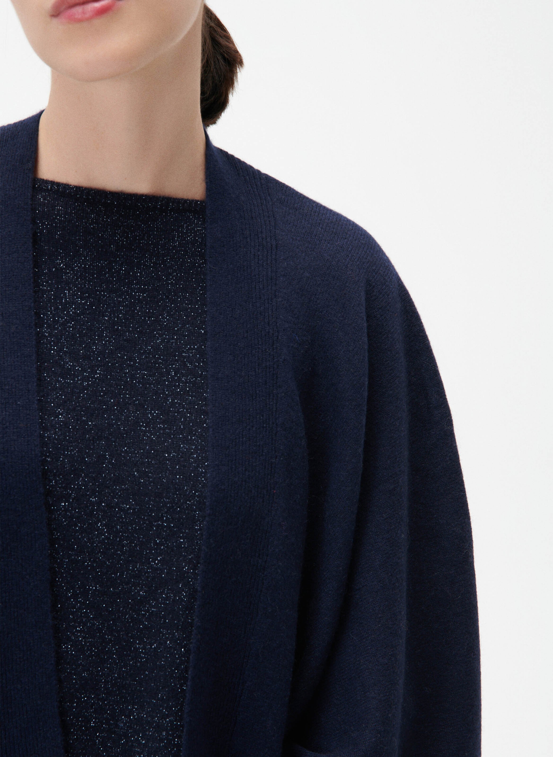Poncho en cachemire CAROLL Bleu