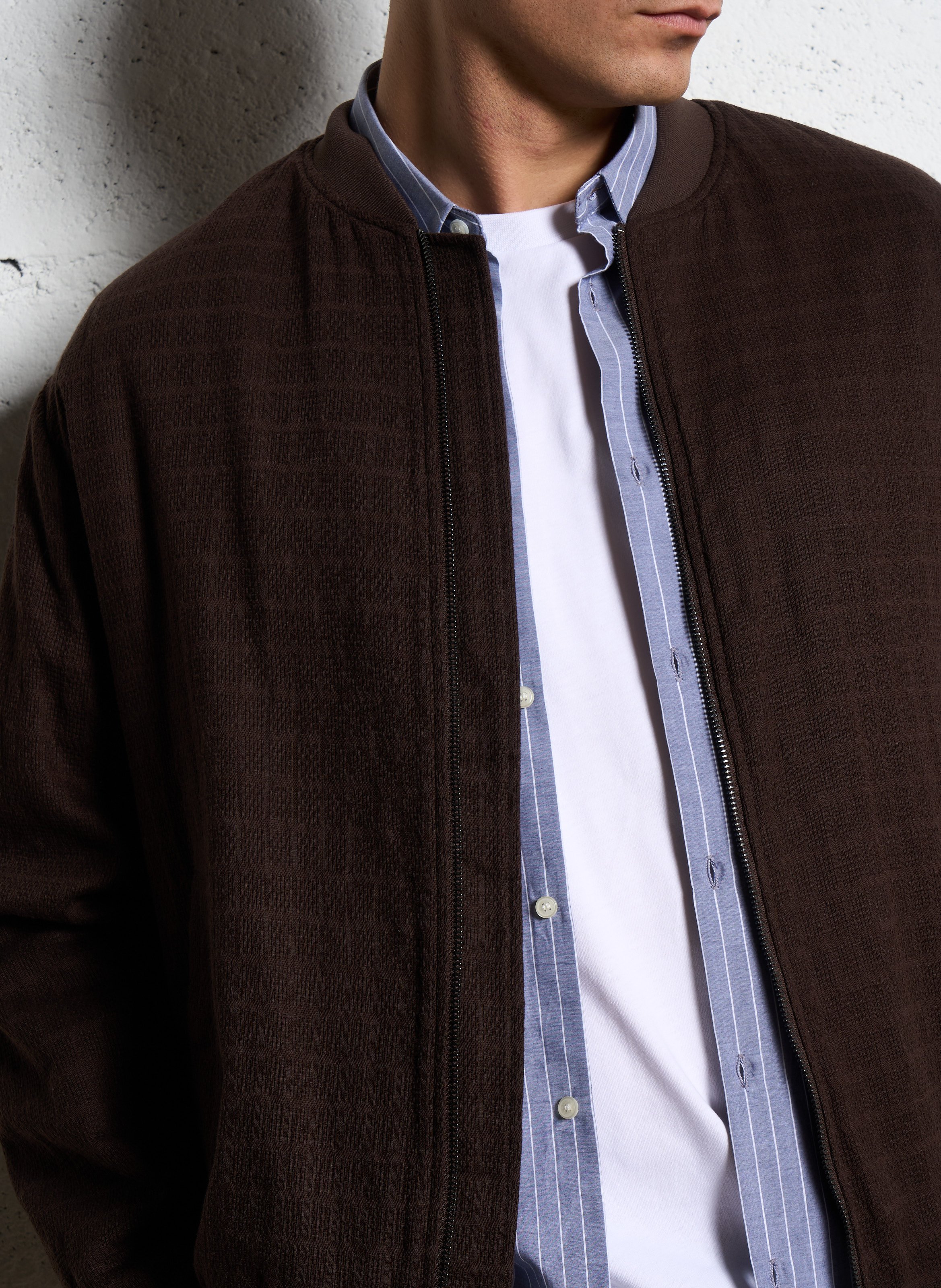 Blouson aus Baumwoll-Mix mit Rundhalsausschnitt IKKS Braun