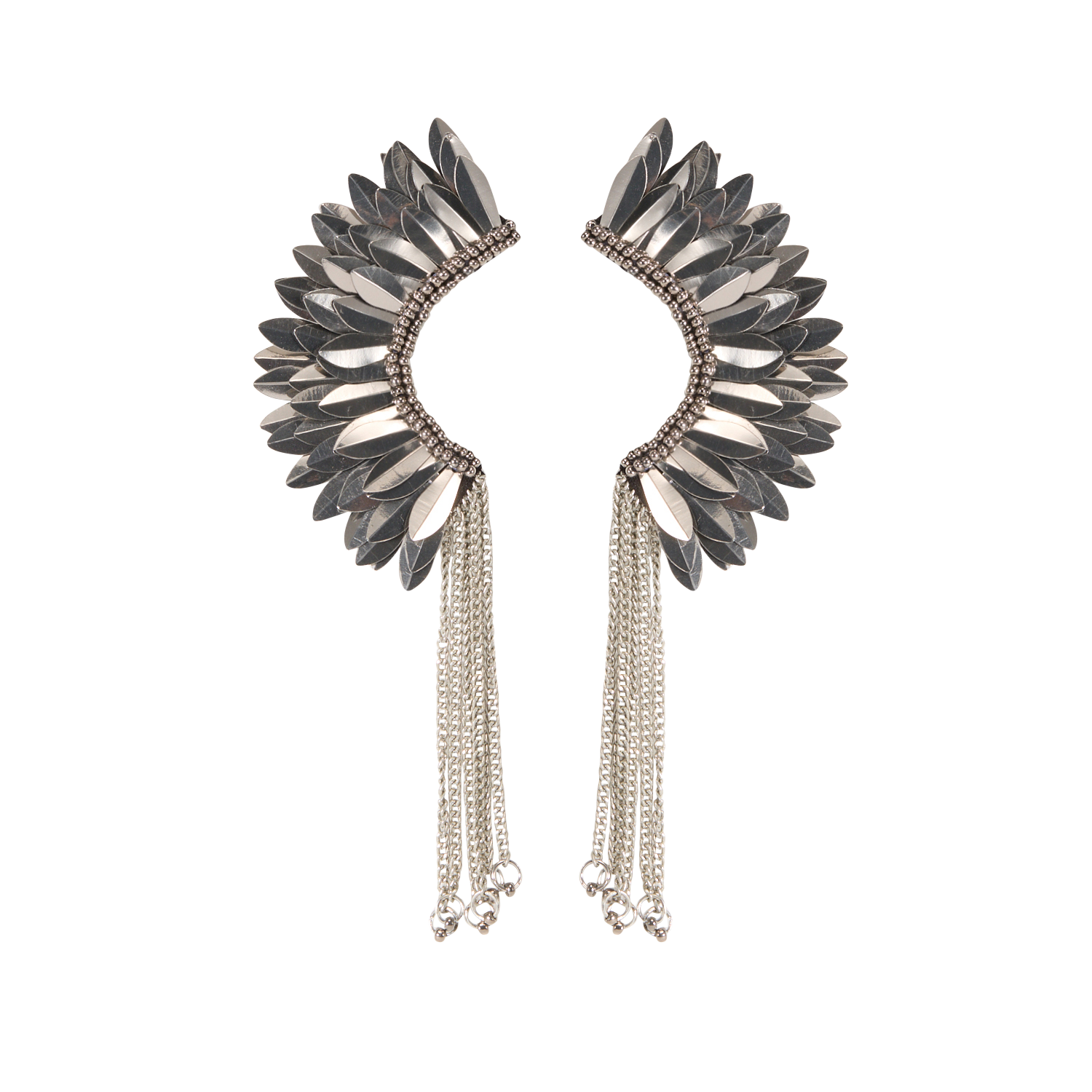 Pendientes colgantes alas FEEKA Gris