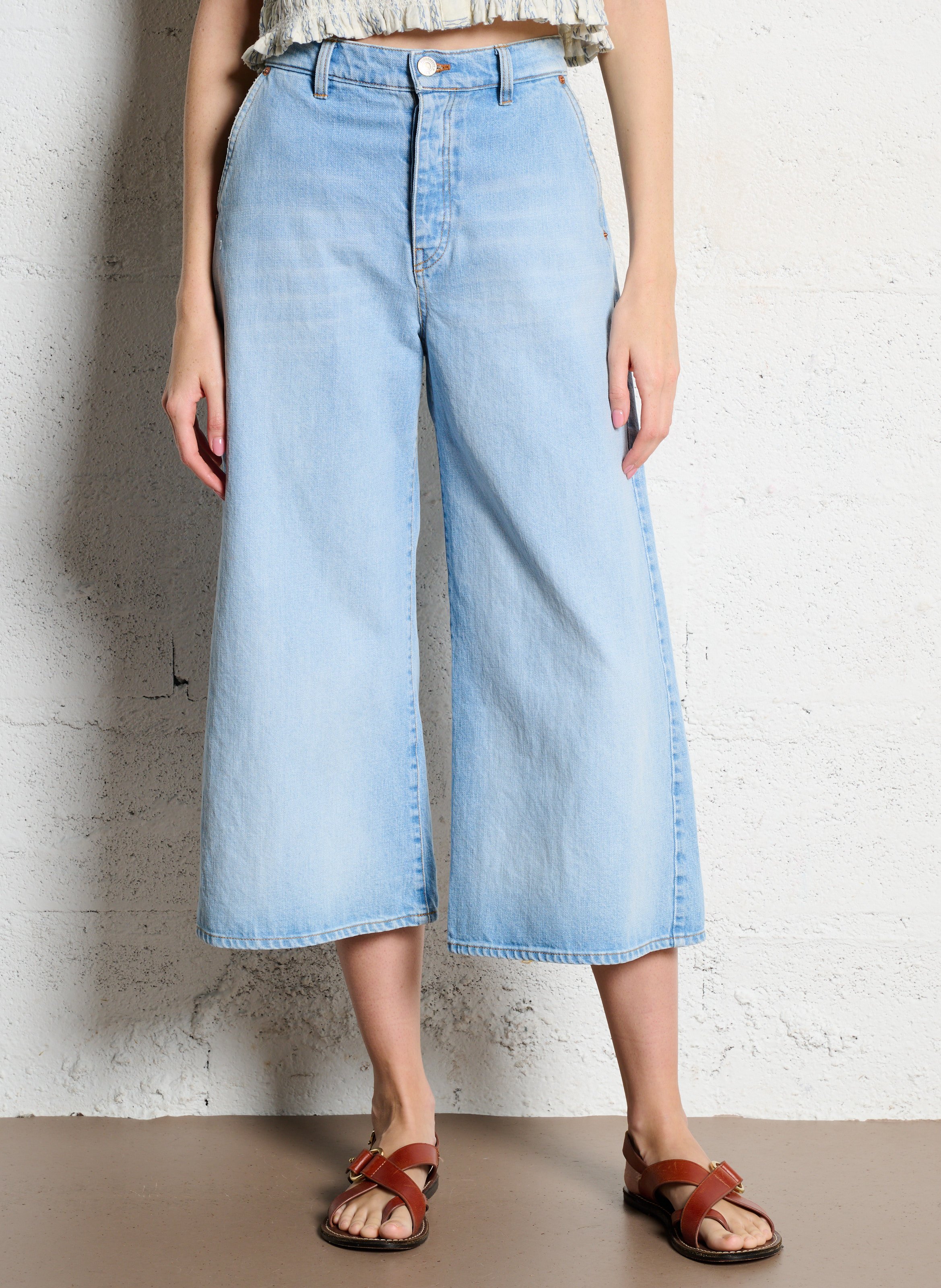 Cotton culottes ACQUAVERDE Blue