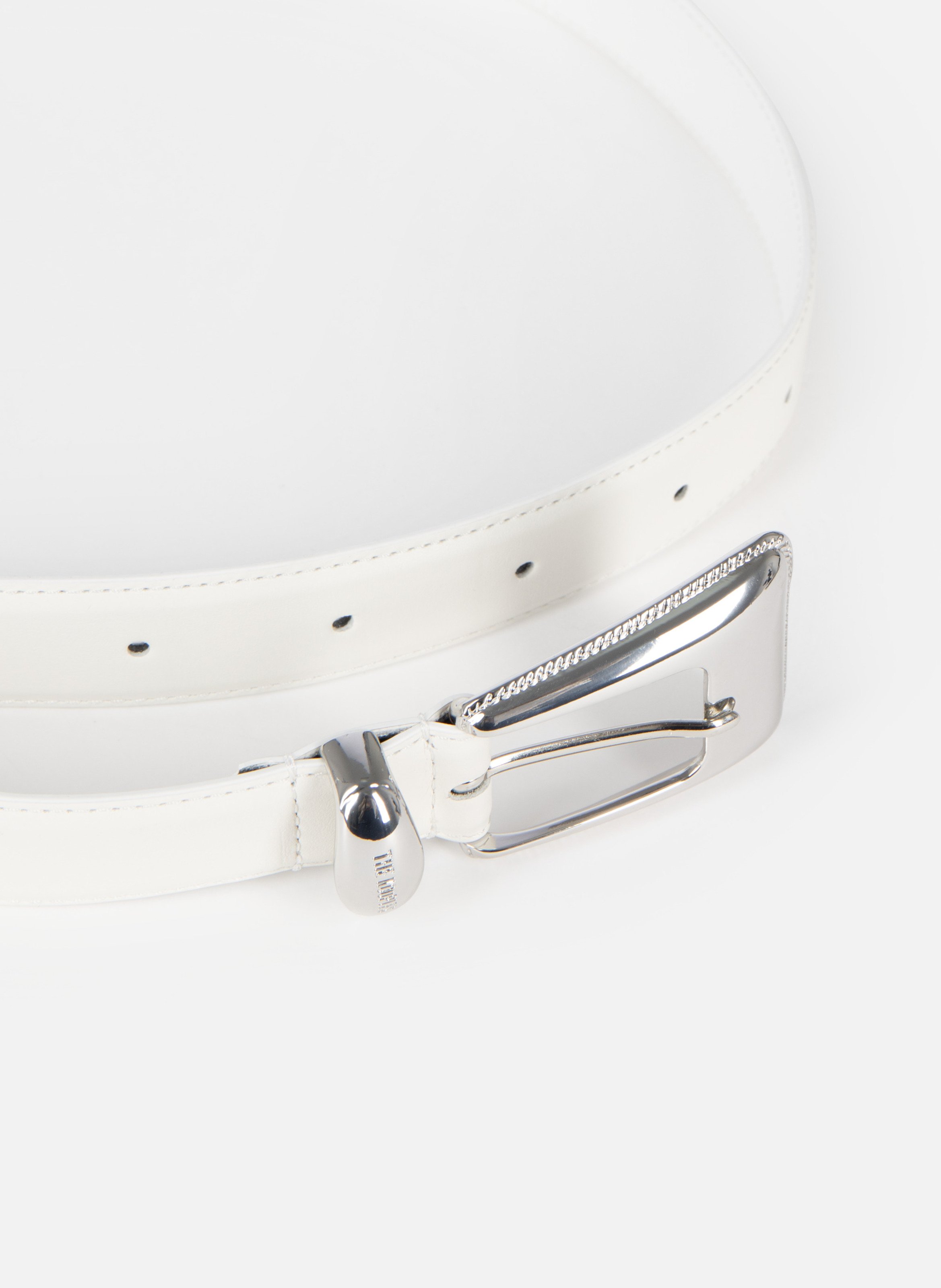 Golden Western buckle leather belt THE KOOPLES Beige