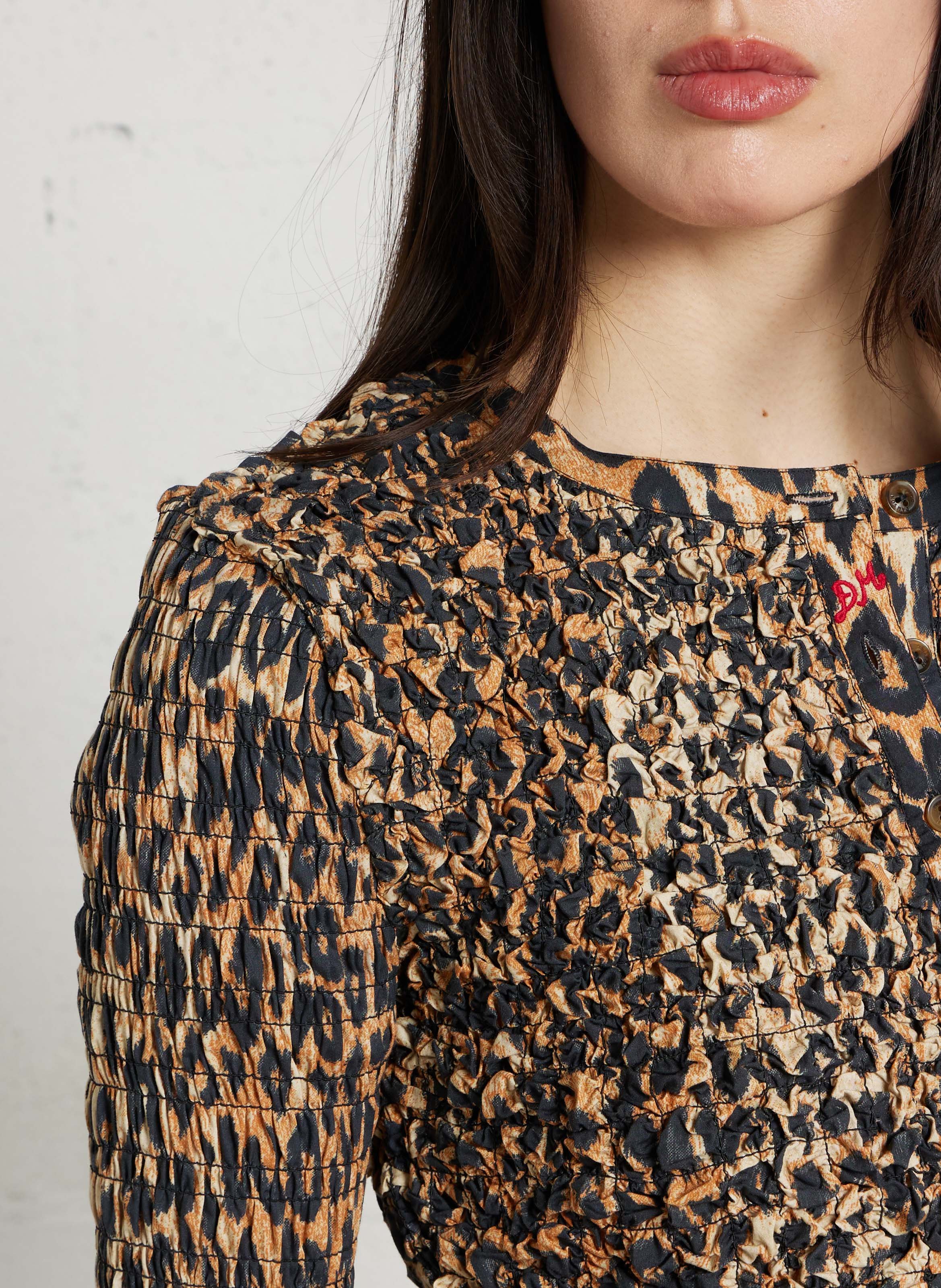 Chemise col rond en coton bio DAMSON MADDER Multicolore