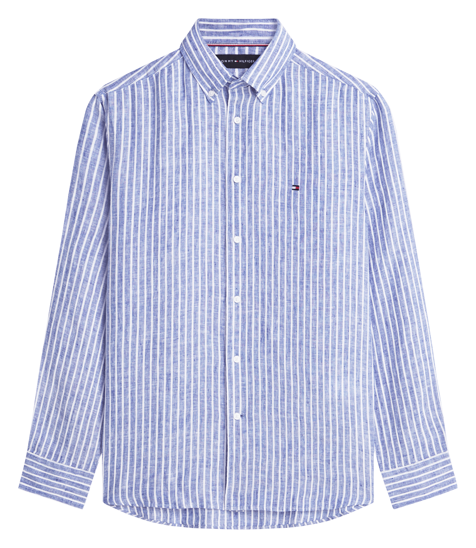 Chemise droite rayée en lin TOMMY HILFIGER