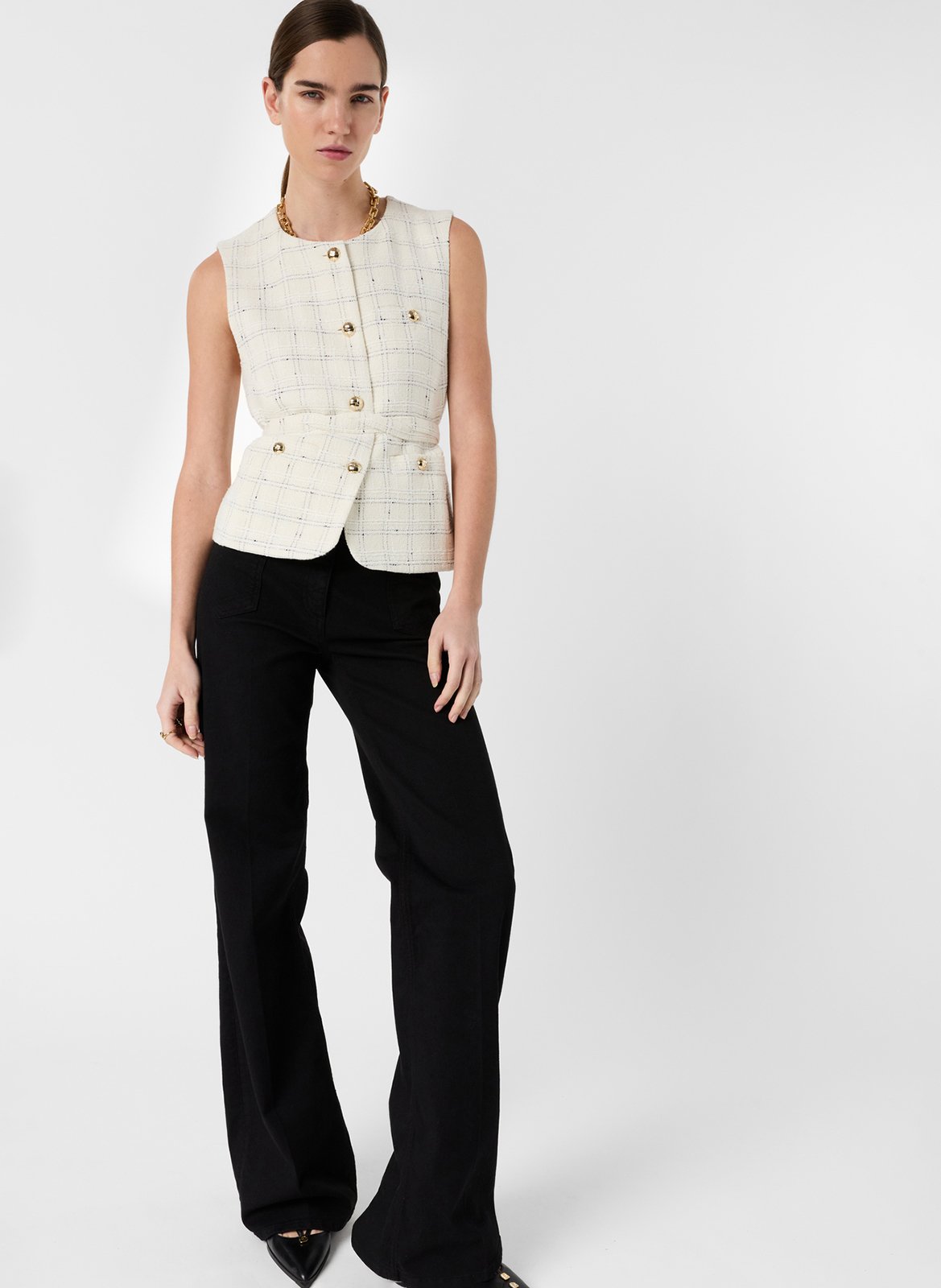 Veste ajustée cl rond en coton mélangé GERARD DAREL Beige