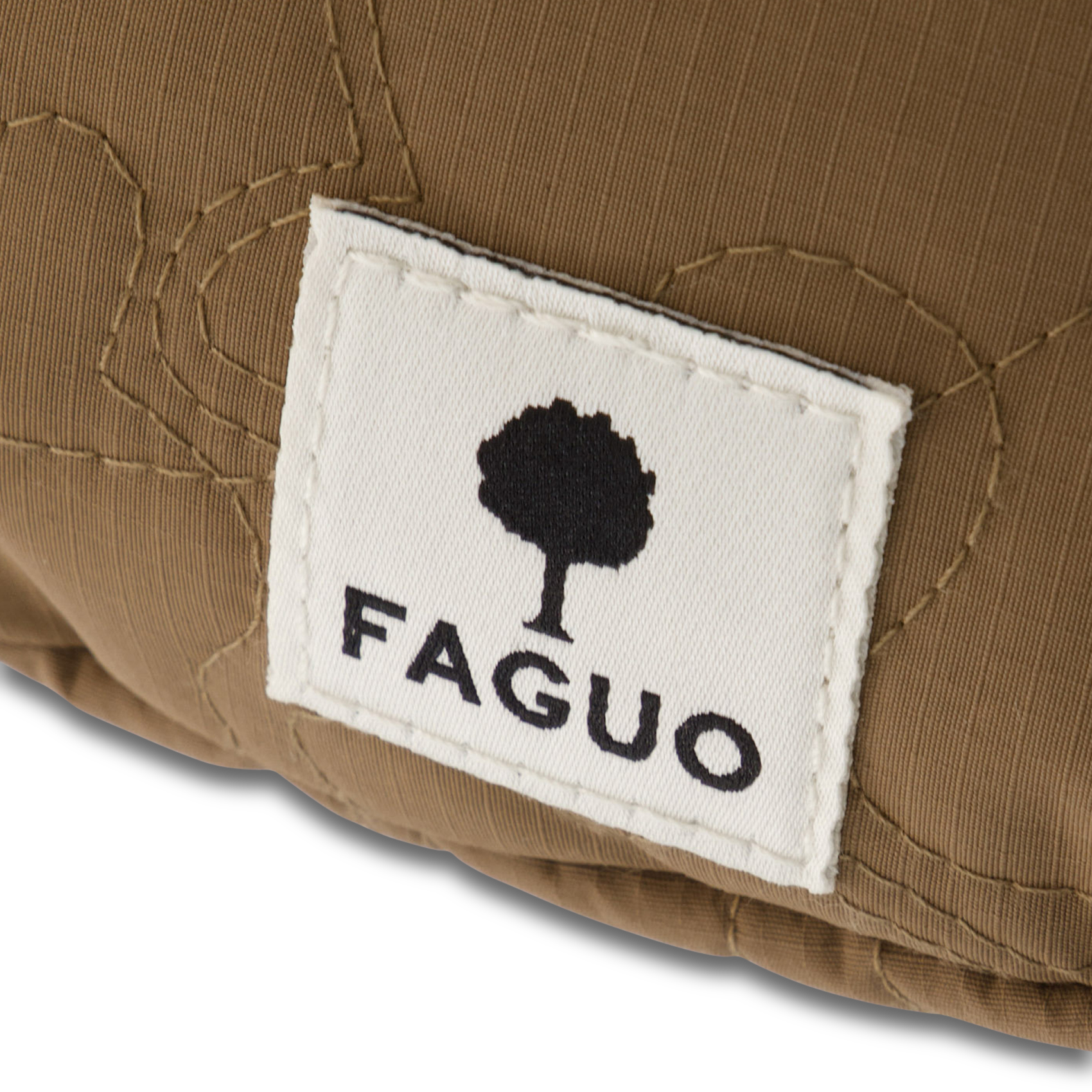 Printed canvas waist bag FAGUO Brown