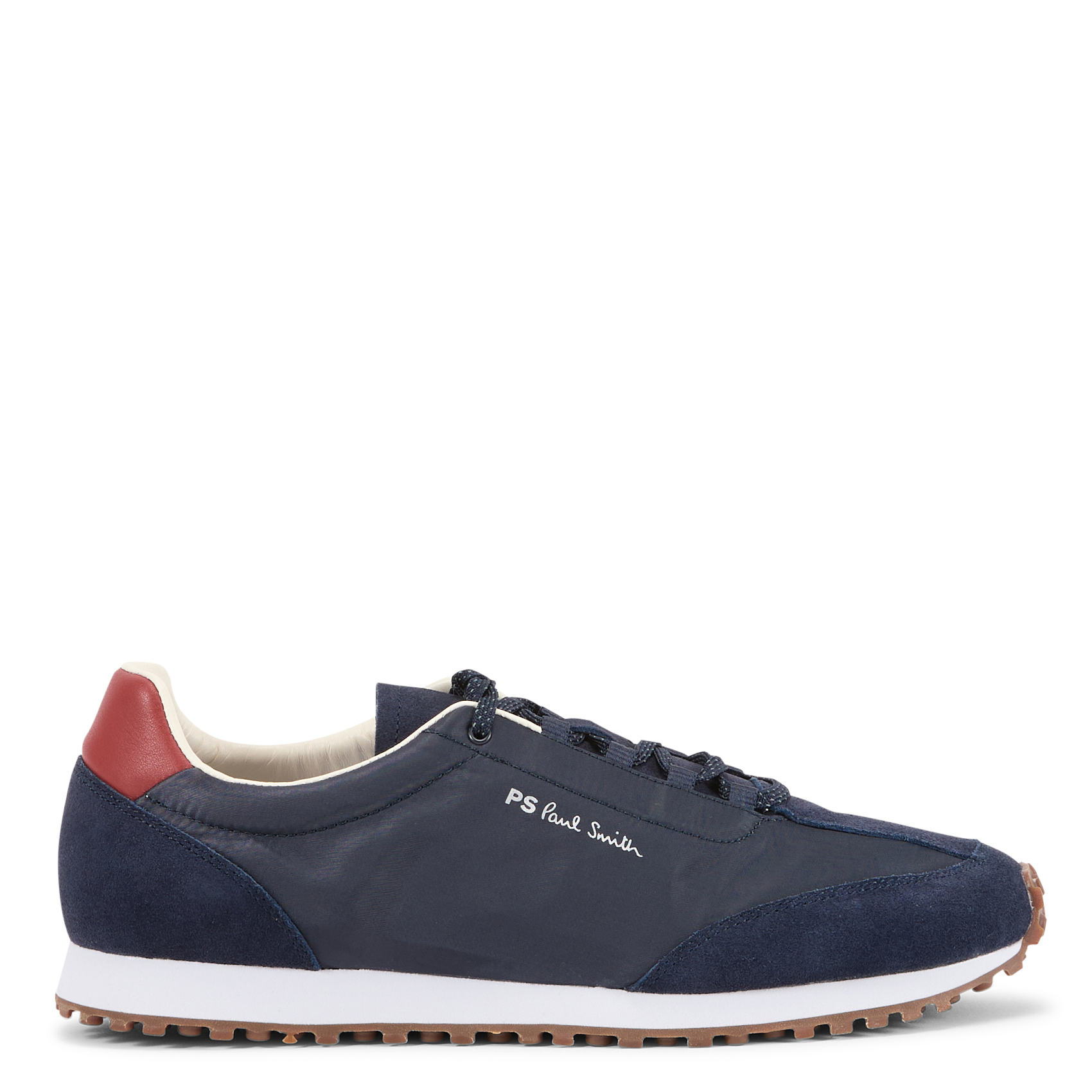 Low-top lace-up mixed leather sneakers PAUL SMITH Blue
