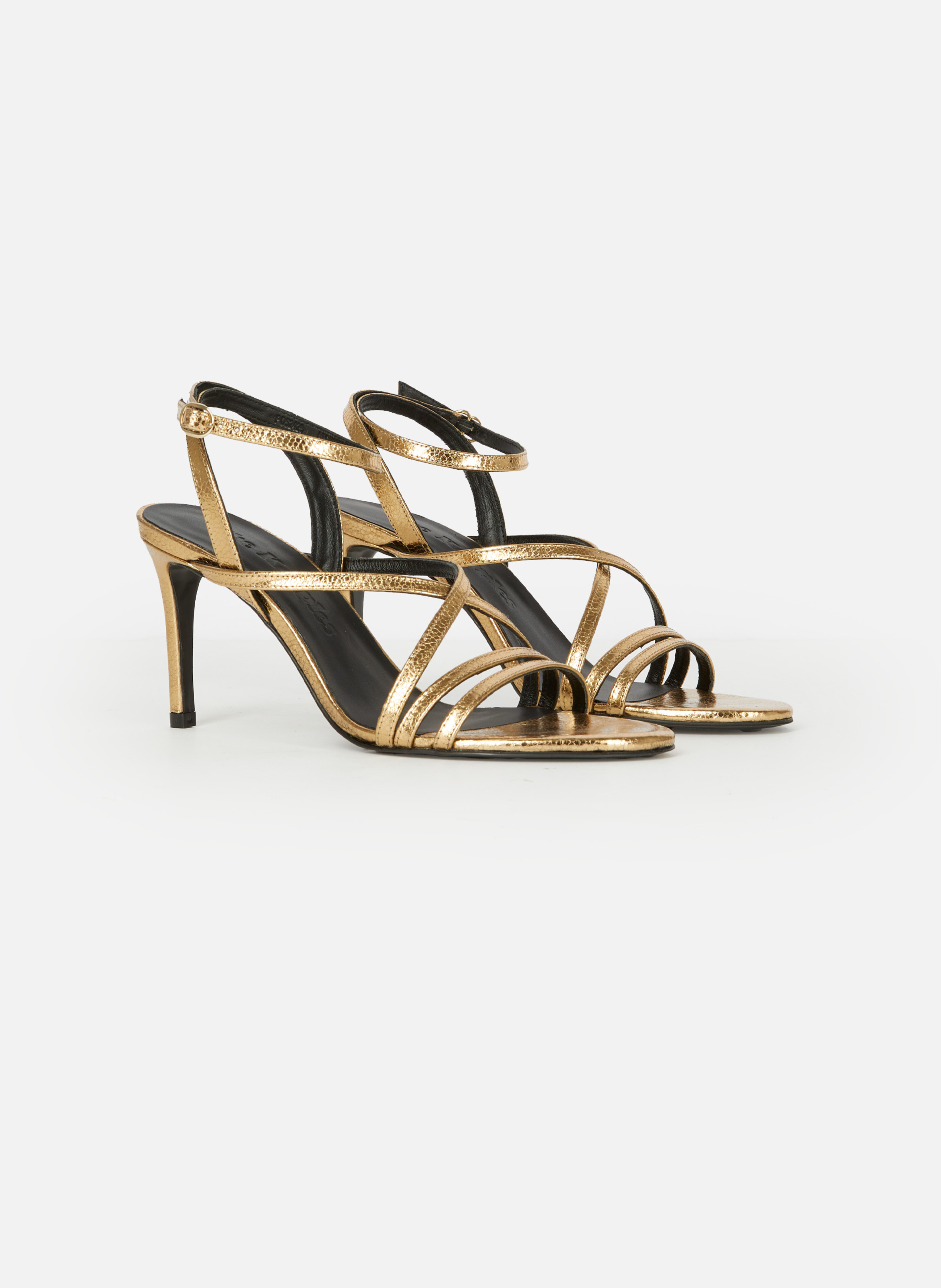 Sandales à talons en cuir THE KOOPLES Jaune