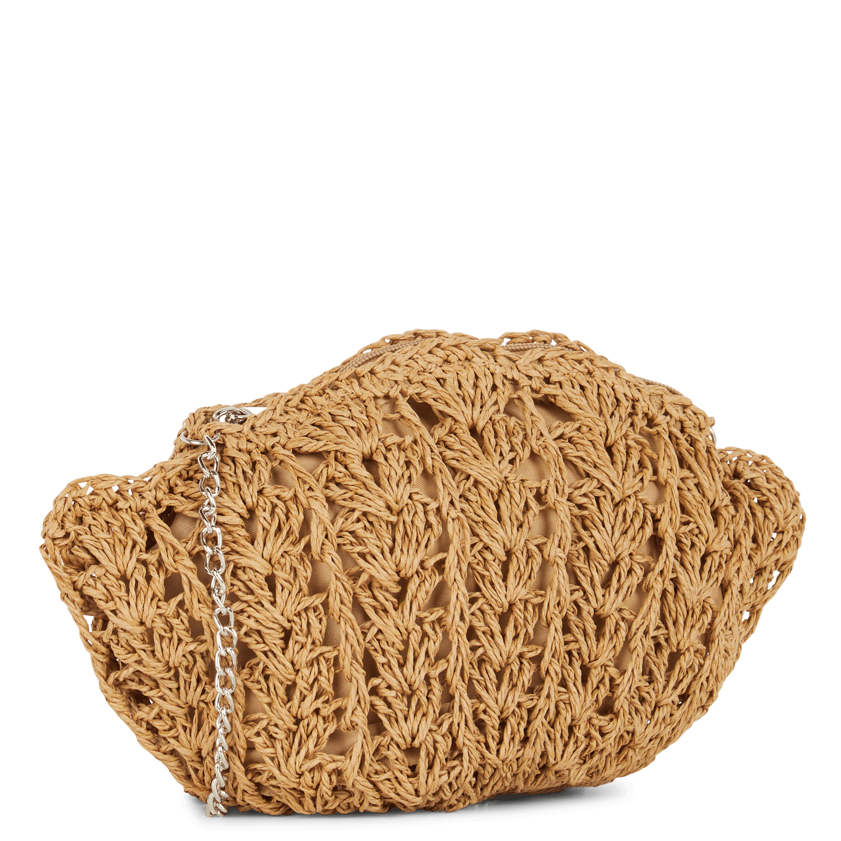 Pochette aspect raphia AU PRINTEMPS PARIS Beige