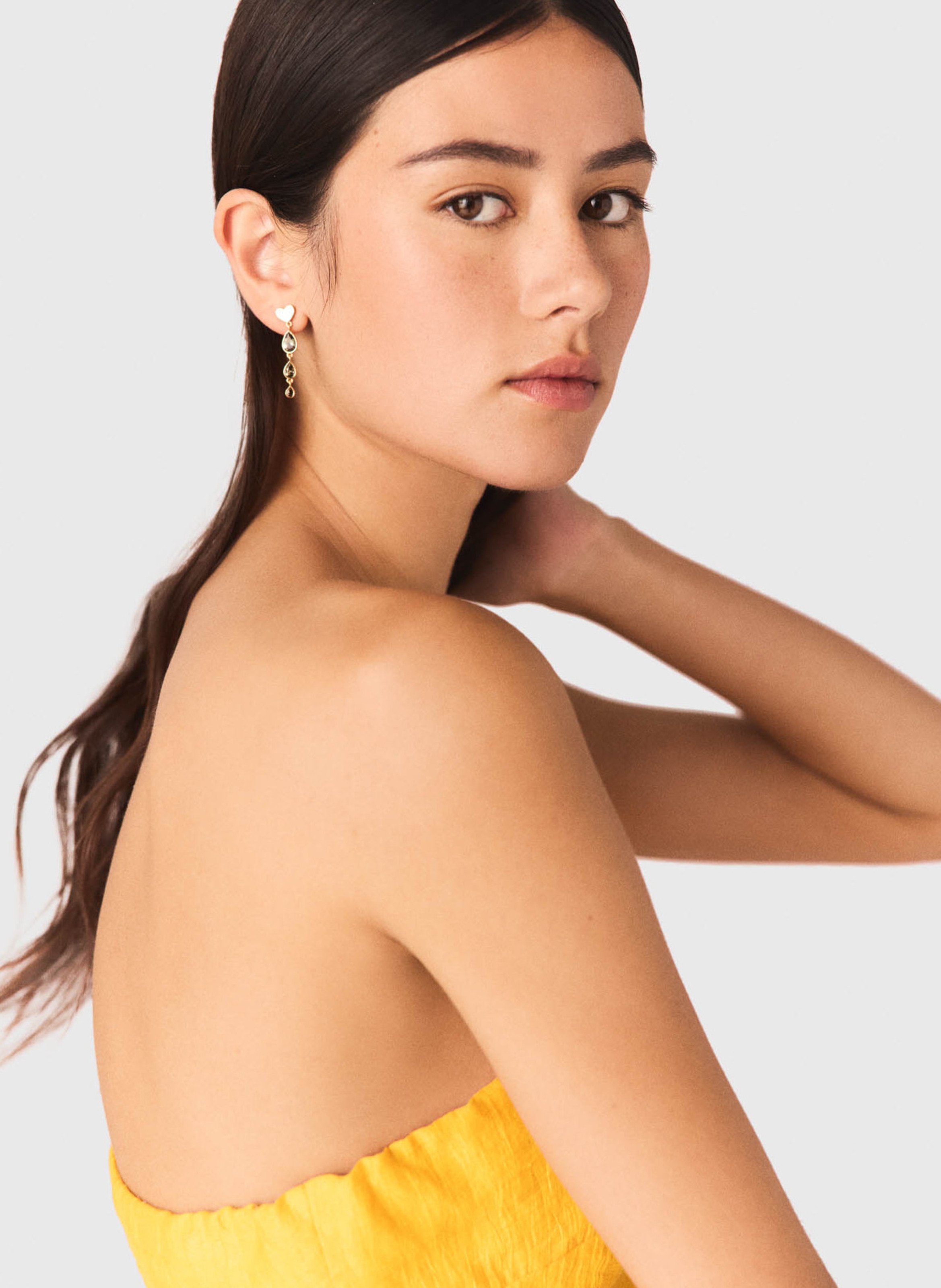 Oorbellen met print MAJE Goudkleurig