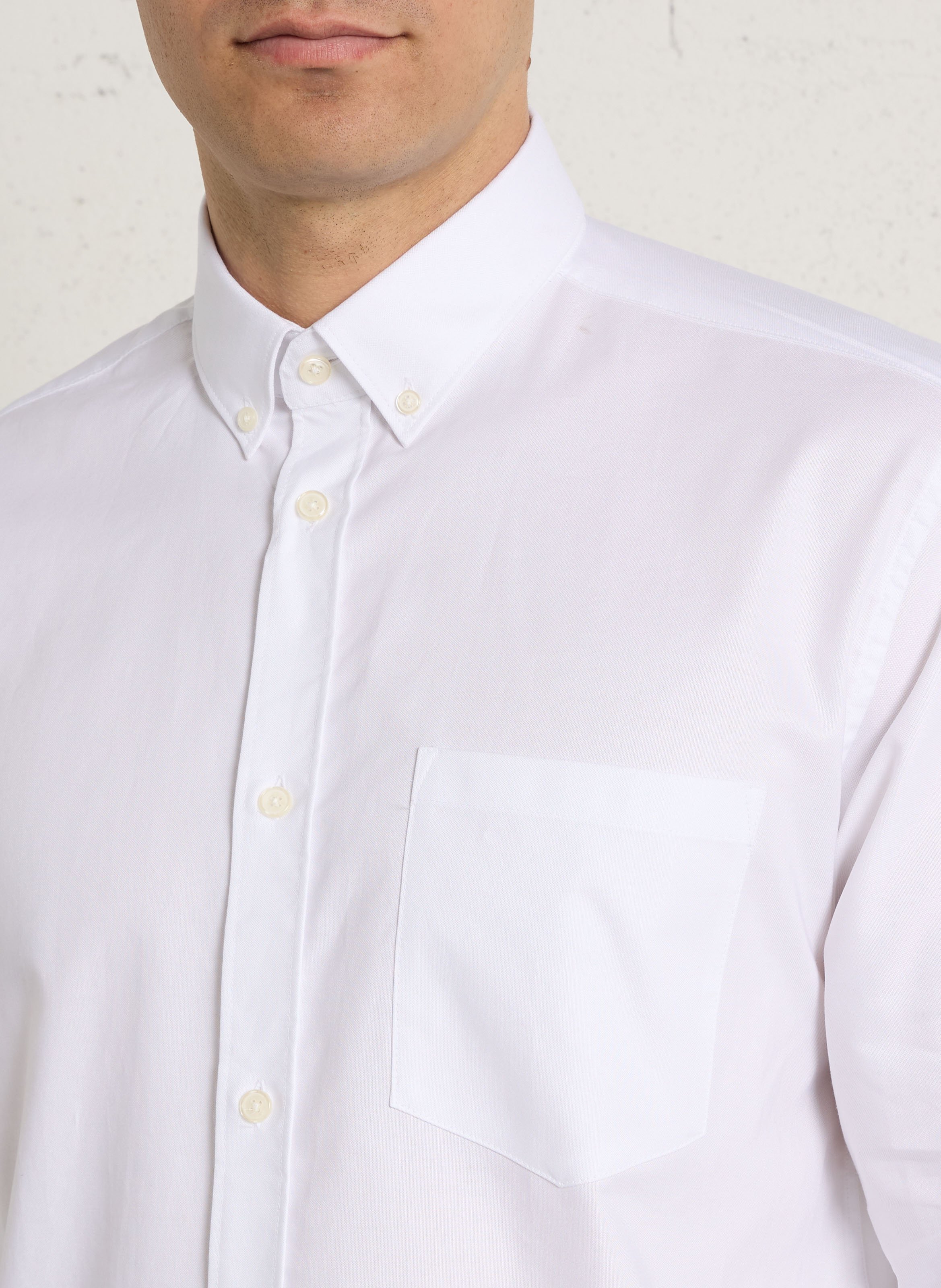 Chemise droite en coton AU PRINTEMPS PARIS Blanc