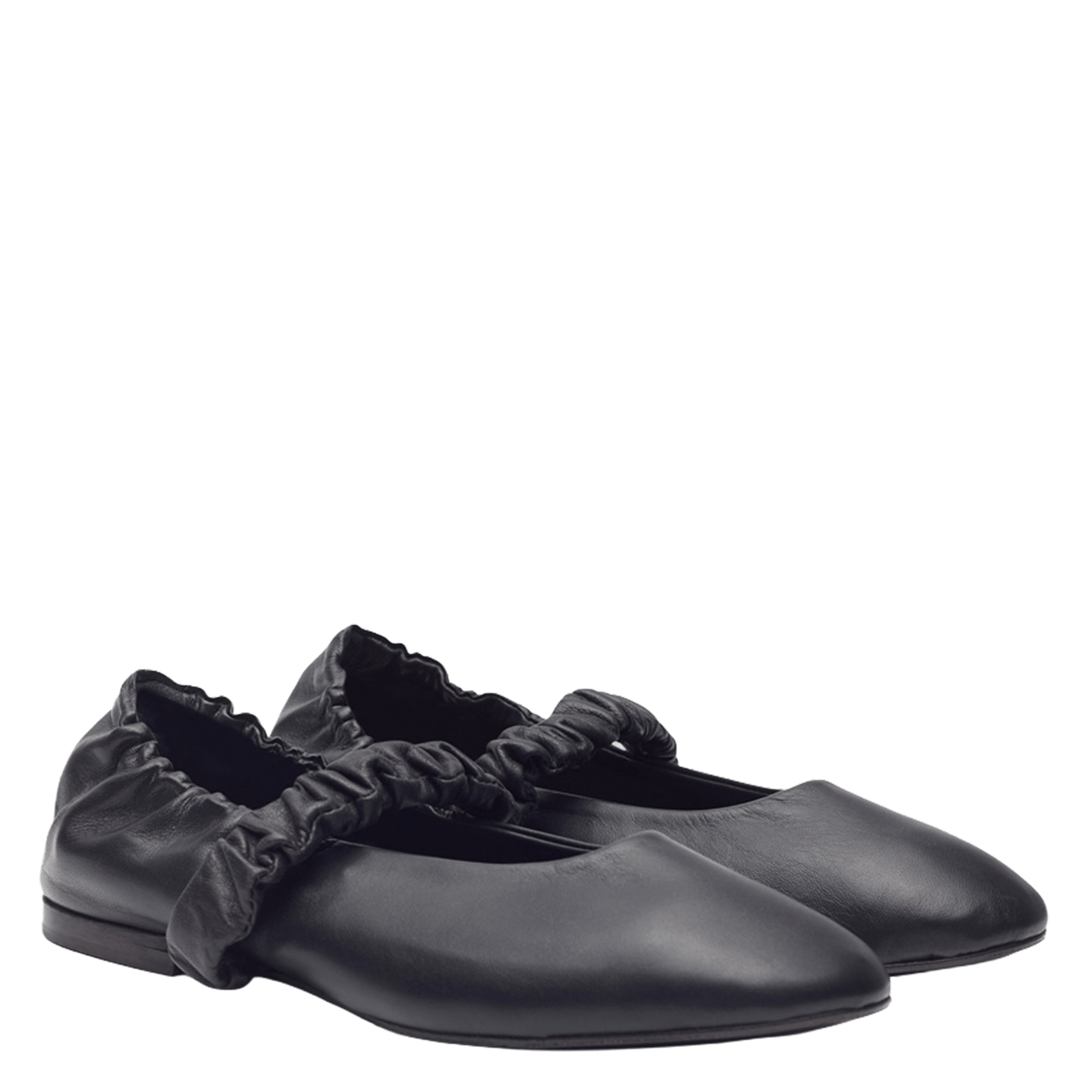Leather ballet pumps AUGUSTA Black