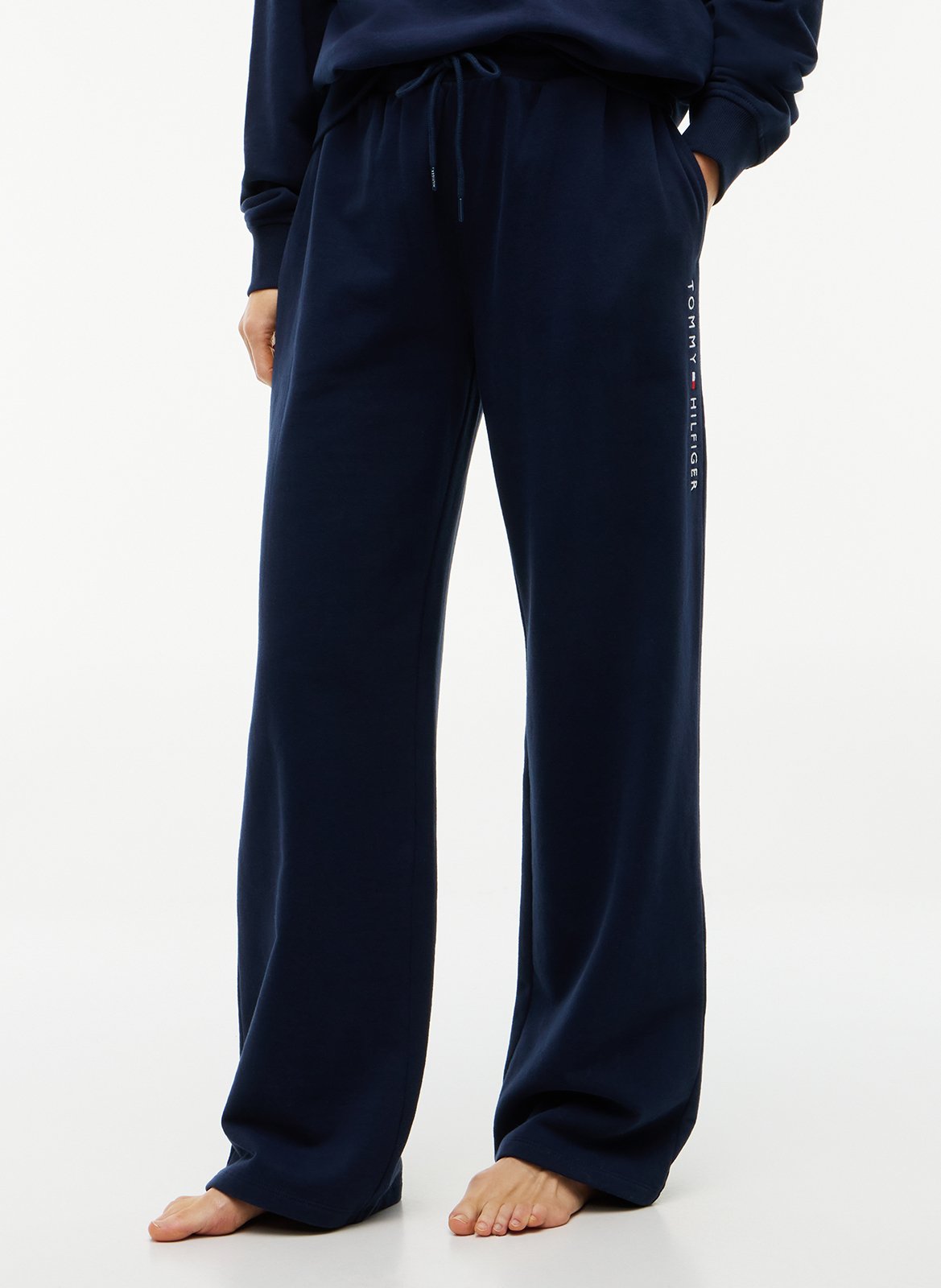 Straight cotton track pants TOMMY HILFIGER Blue