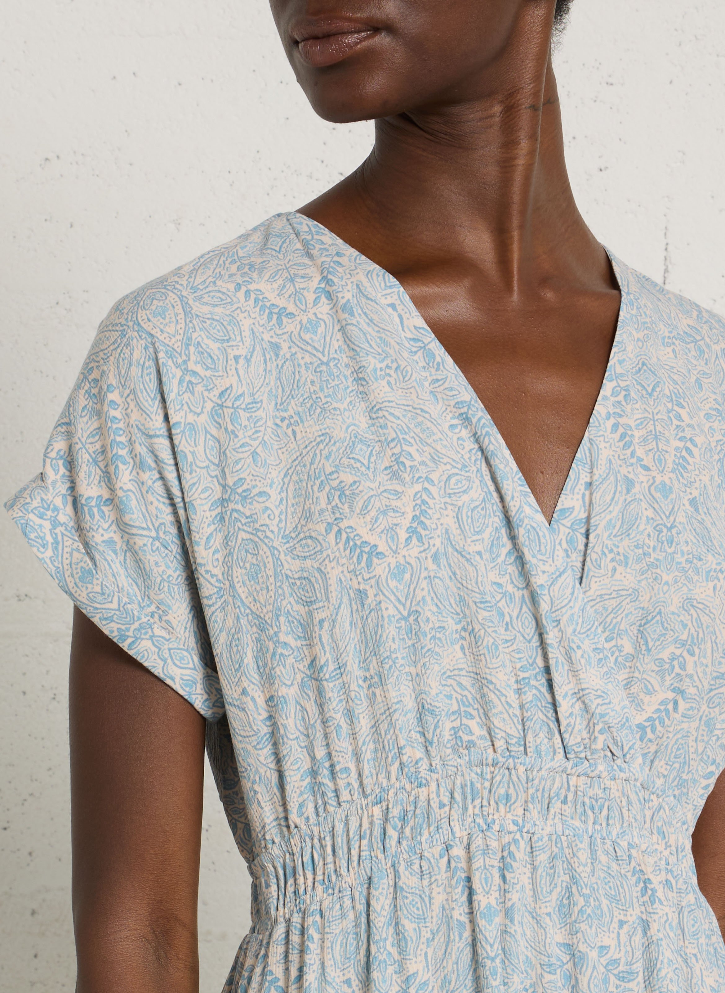 Robe courte imprimée MAISON 123 Bleu