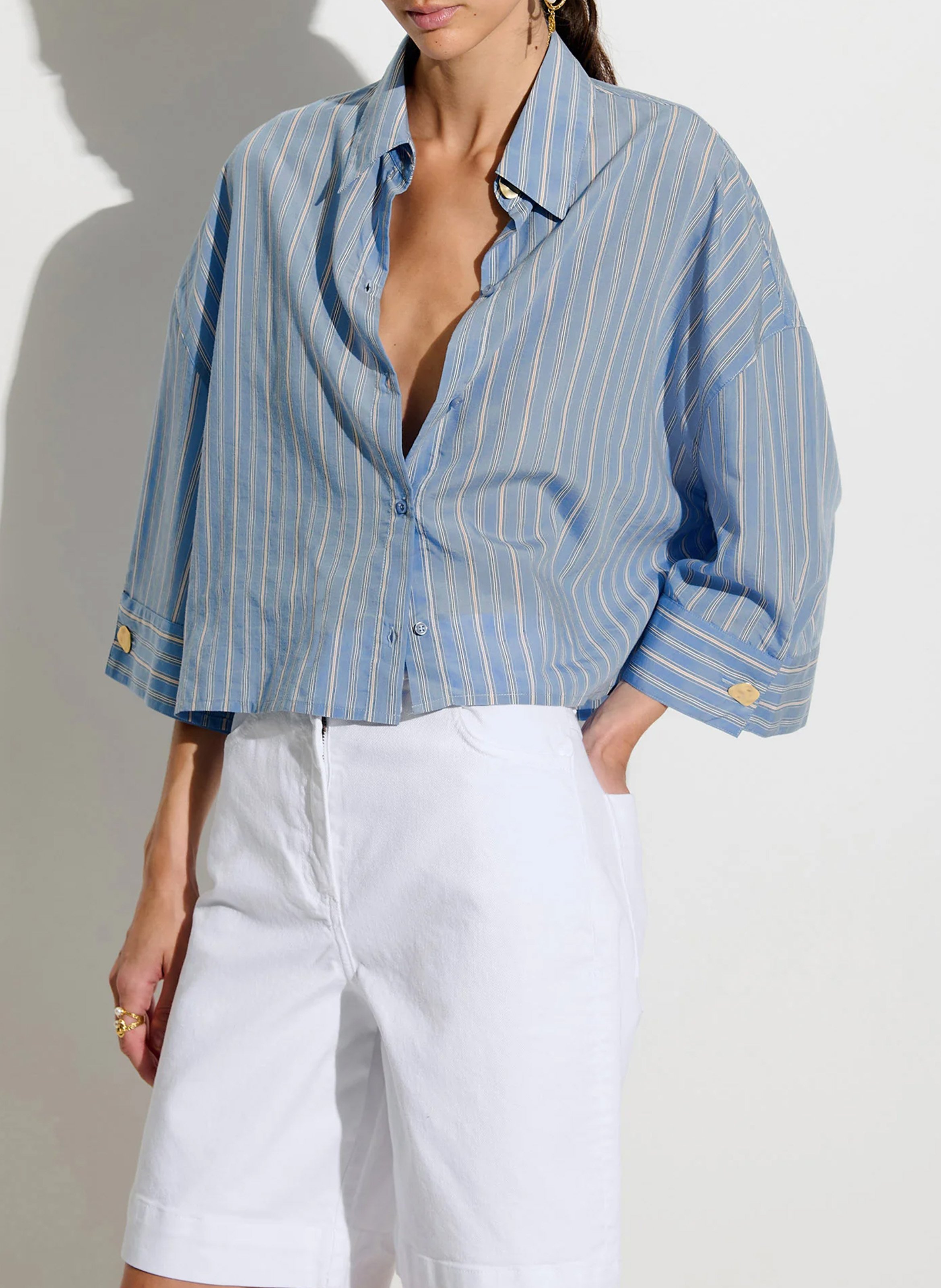 Chemise ample à rayures SESSUN Blauw