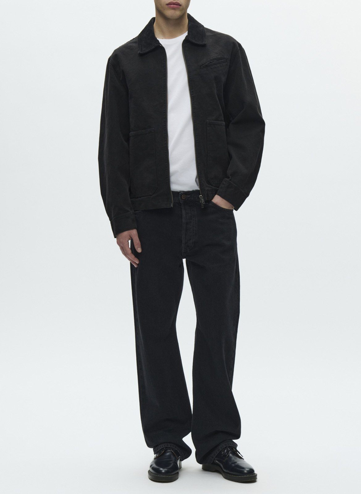 Jean droit en coton bio WOOD WOOD Noir