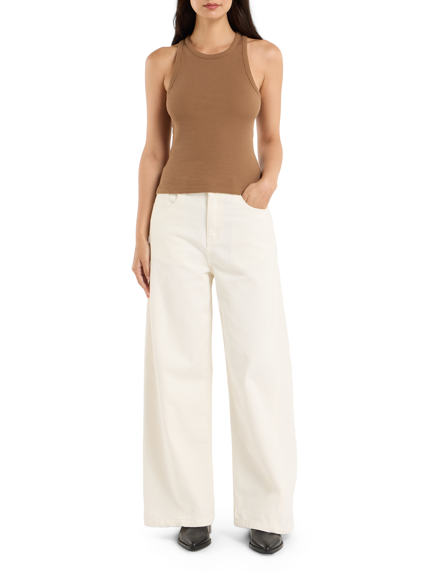 Top Tovie cotton tank top | Beige SAISON 1865 Women
