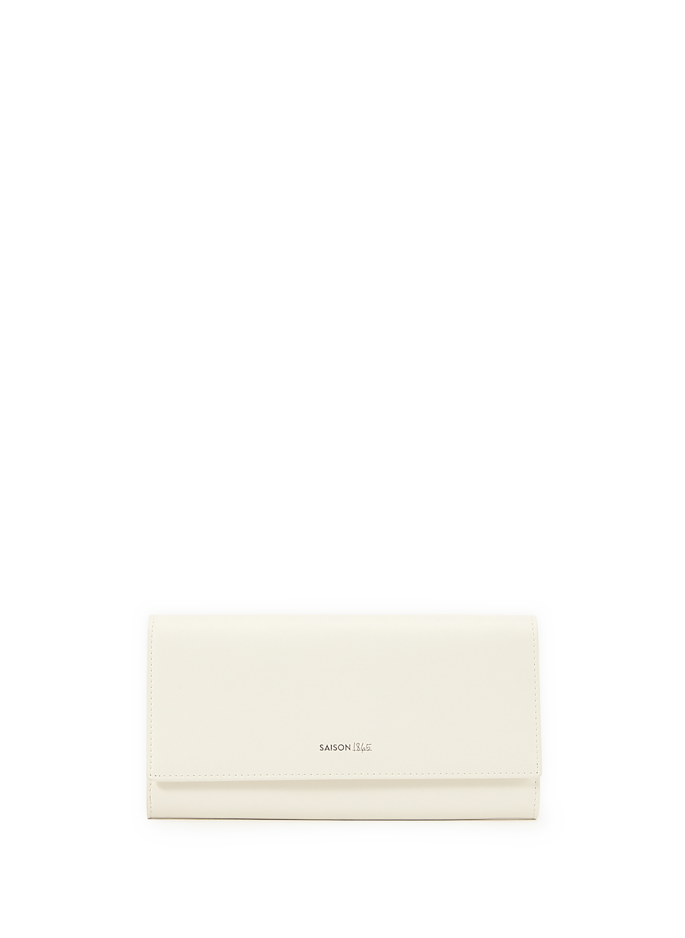 Large cowhide leather flap wallet SAISON 1865 Beige
