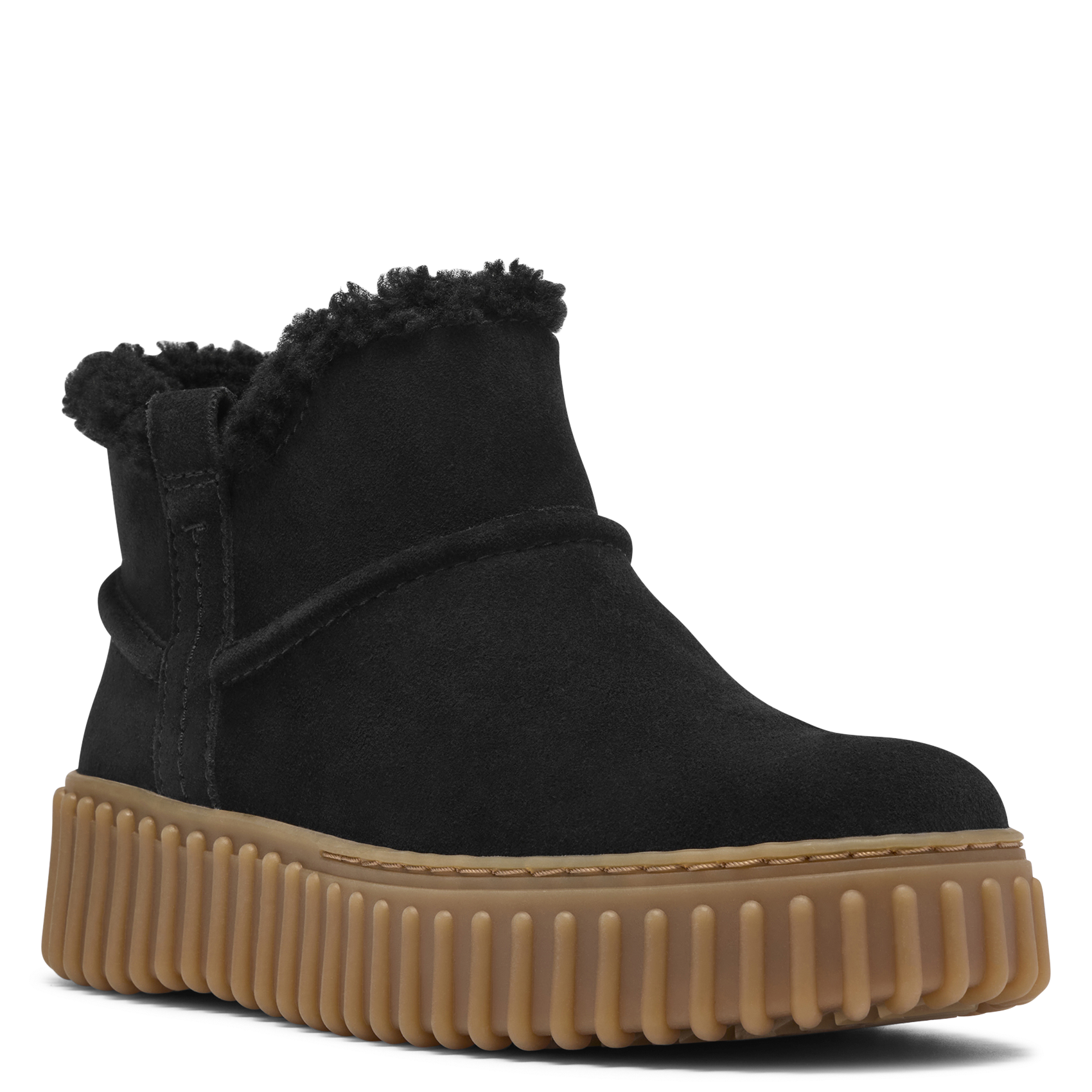 Leren enkellaarzen Classis II Short CLARKS Zwart