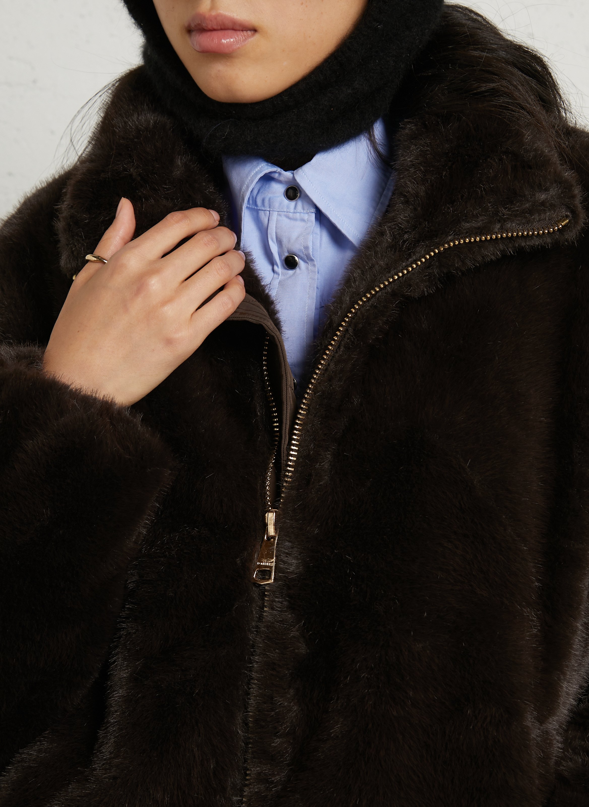 Jas met opstaande kraag en bonteffect BOMBERS ORIGINAL Bruin