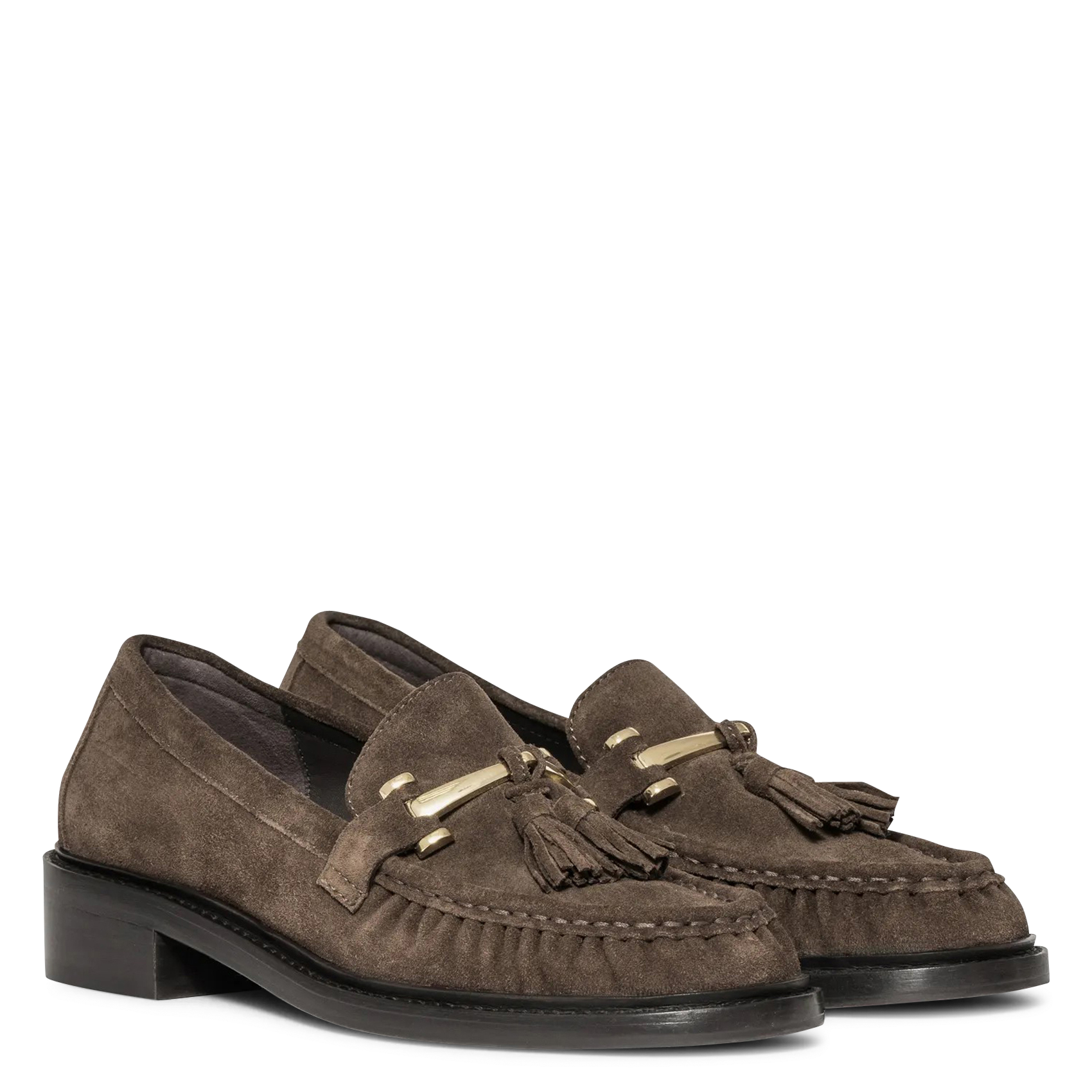 Leather loafers BOCAGE Green