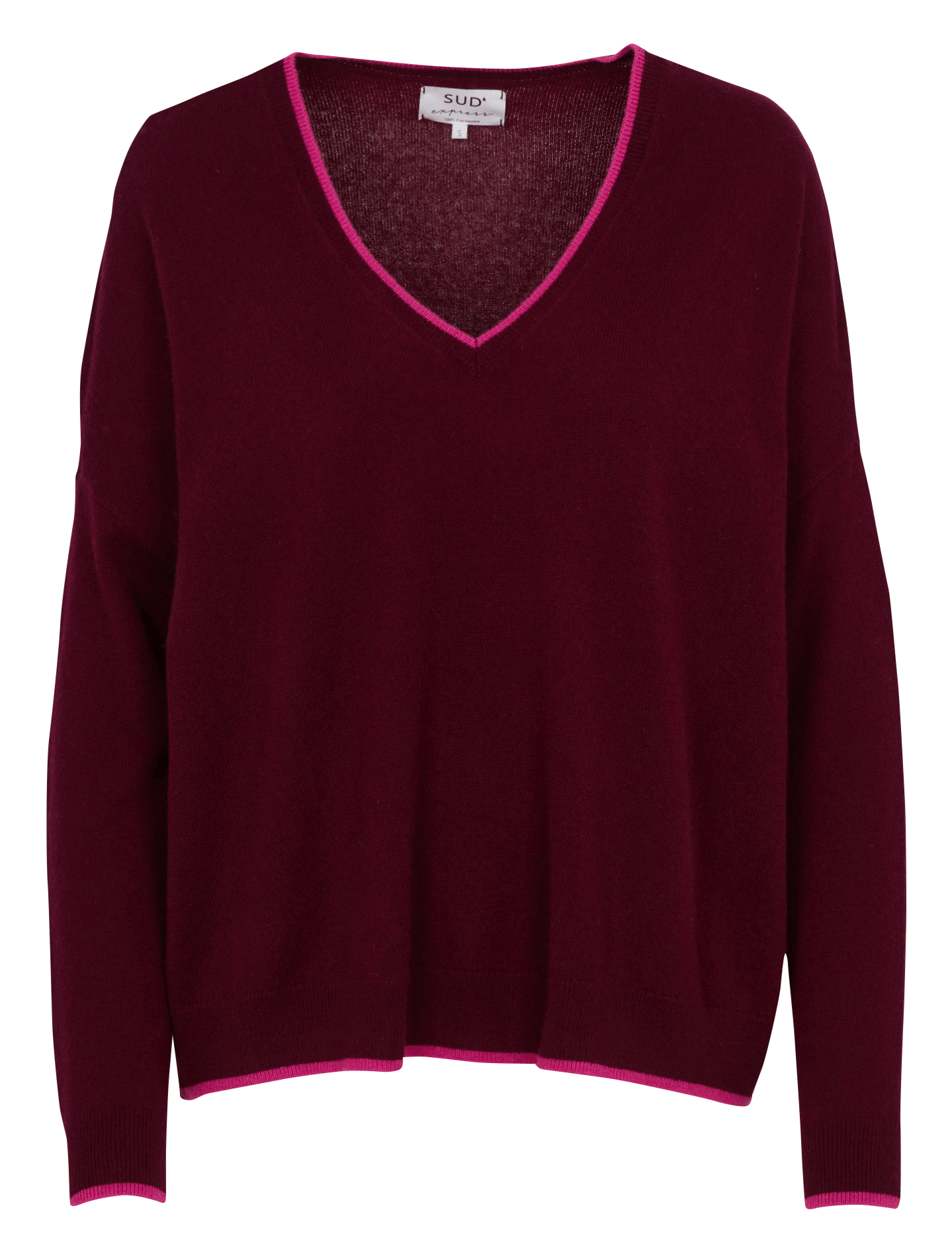 Loose-fit V-neck cashmere sweater SUD EXPRESS Red