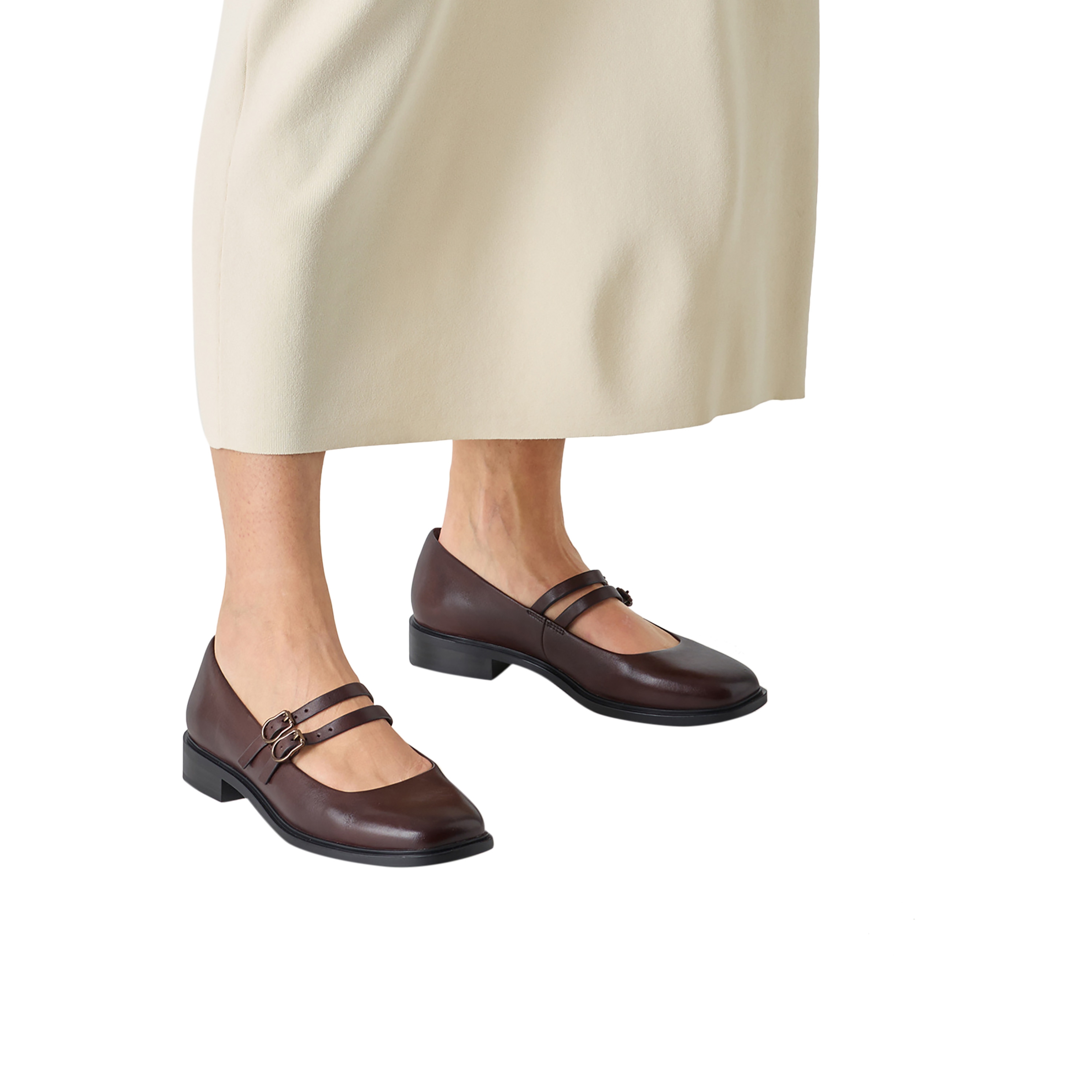 Leather ballet pumps TAMARIS Brown