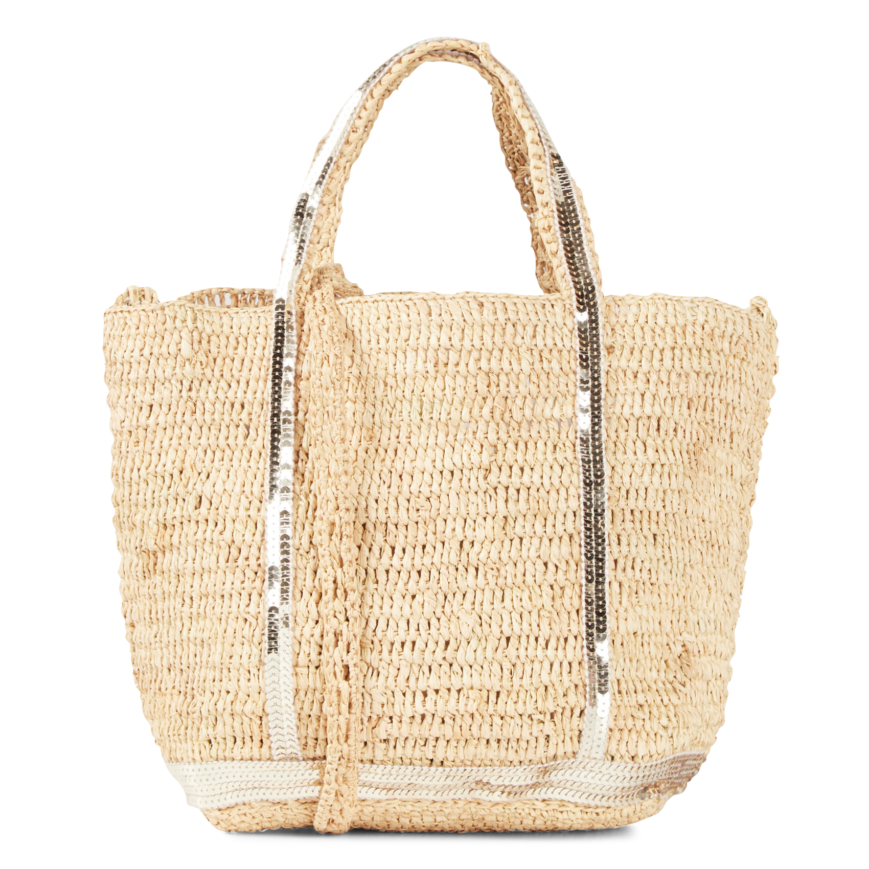 Cabas à sequins en raphia VANESSA BRUNO Doré