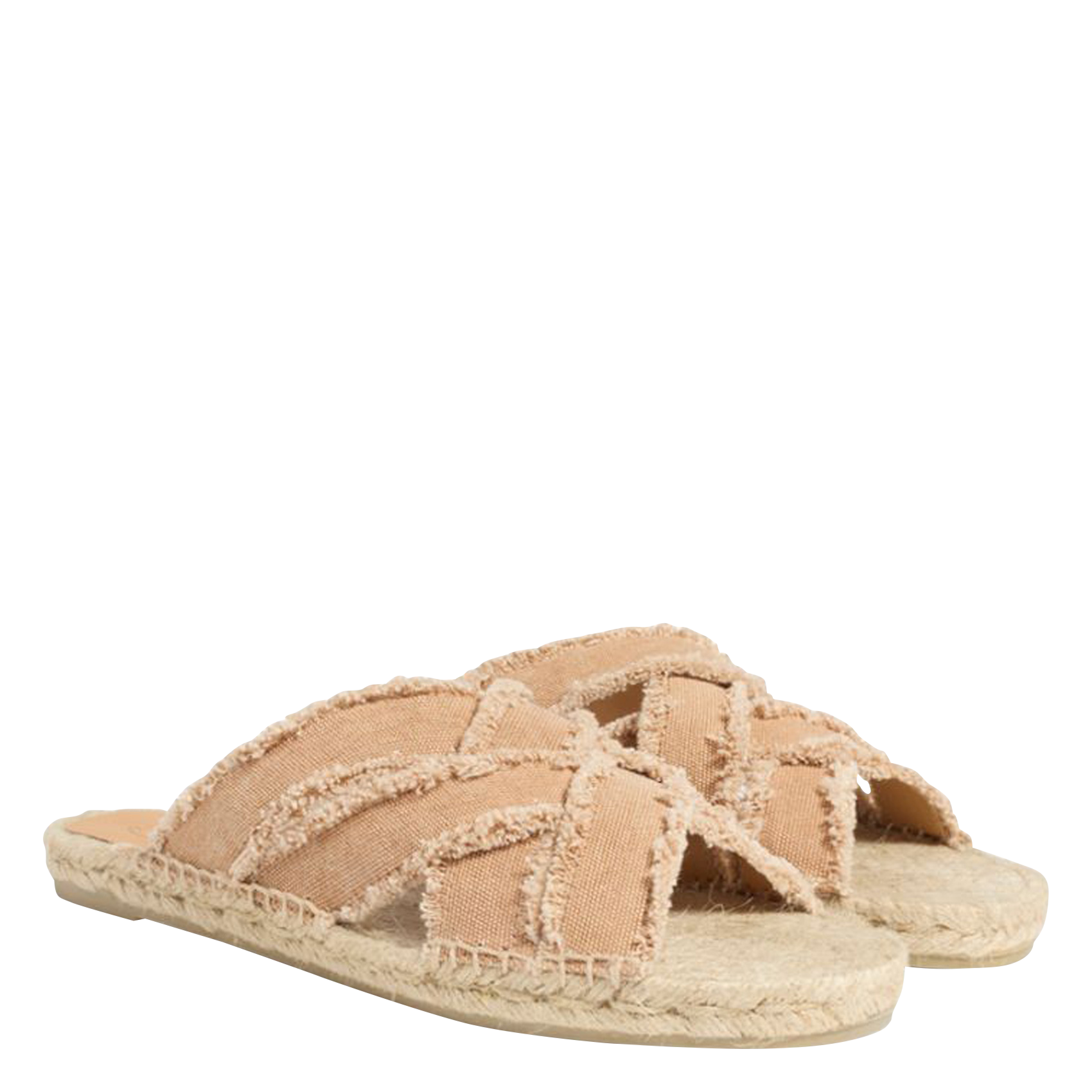 Mules plates en coton CASTANER Marron