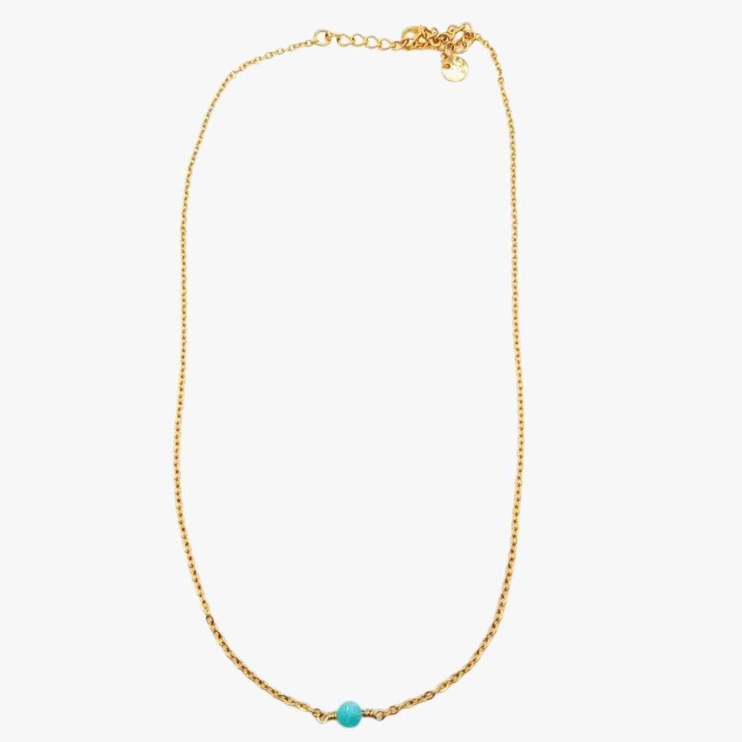 Amazonite necklace GINANDGER Blue