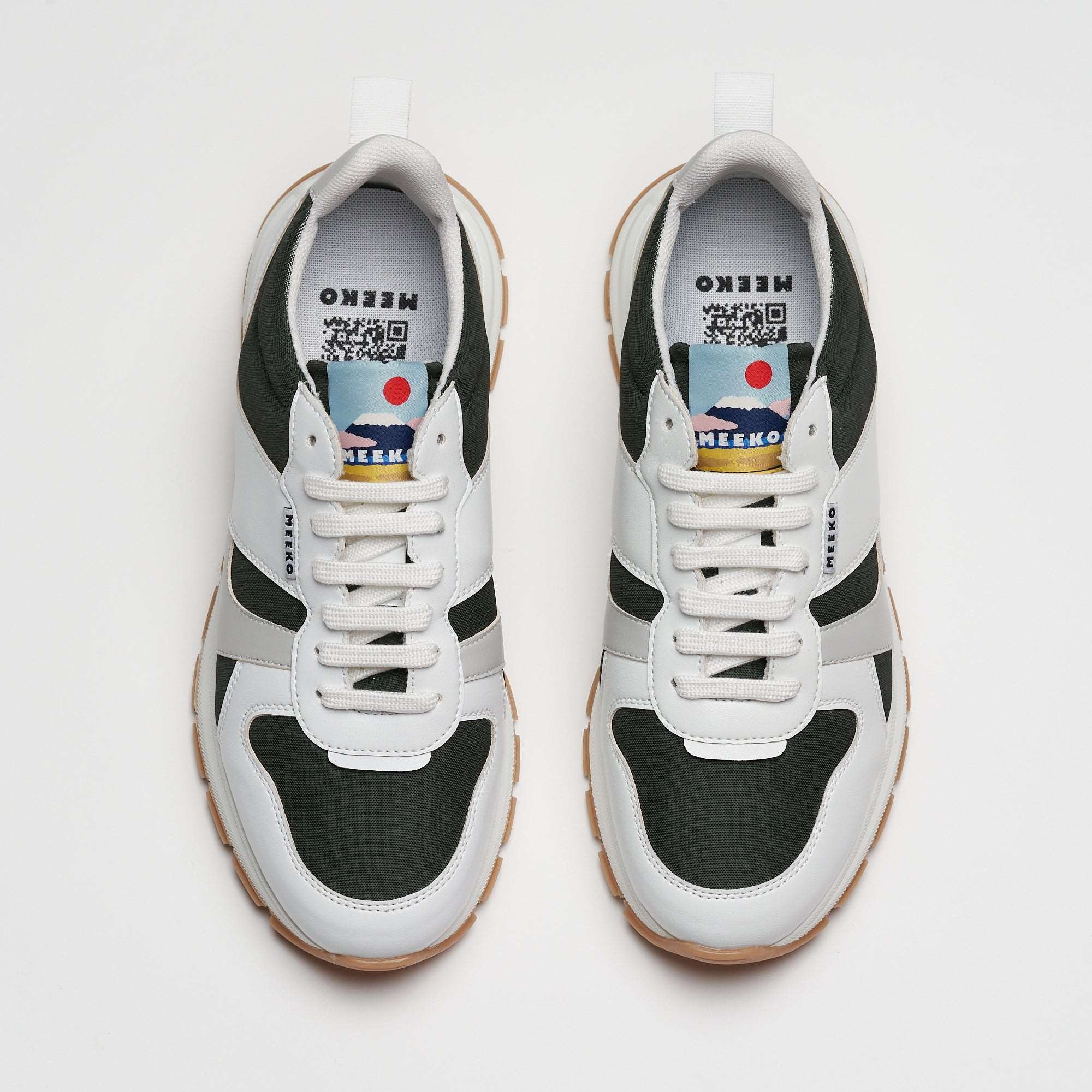 Eco-friendly running-style sneakers MEEKO Khaki