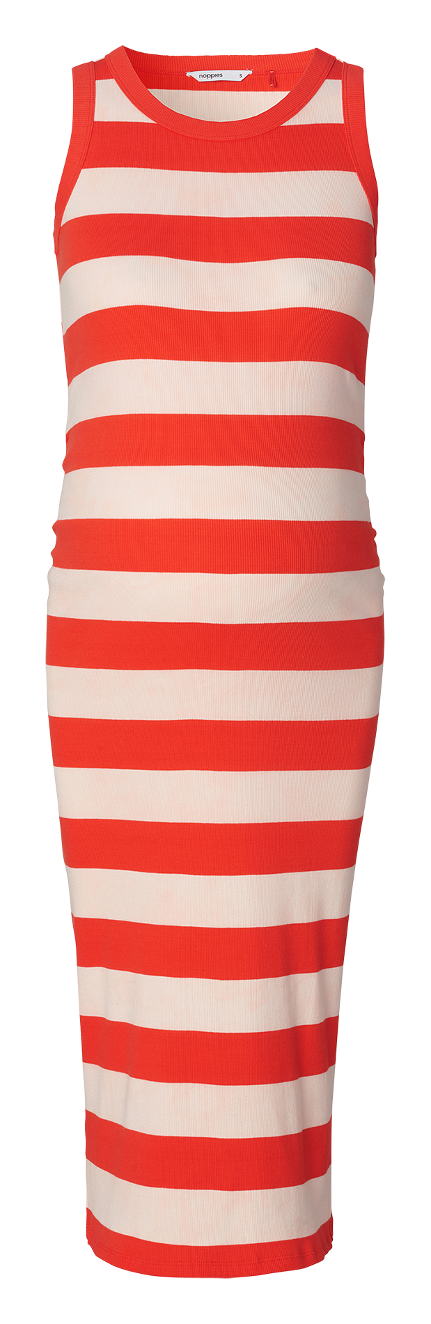 Robe midi rayée en coton bio NOPPIES Rouge