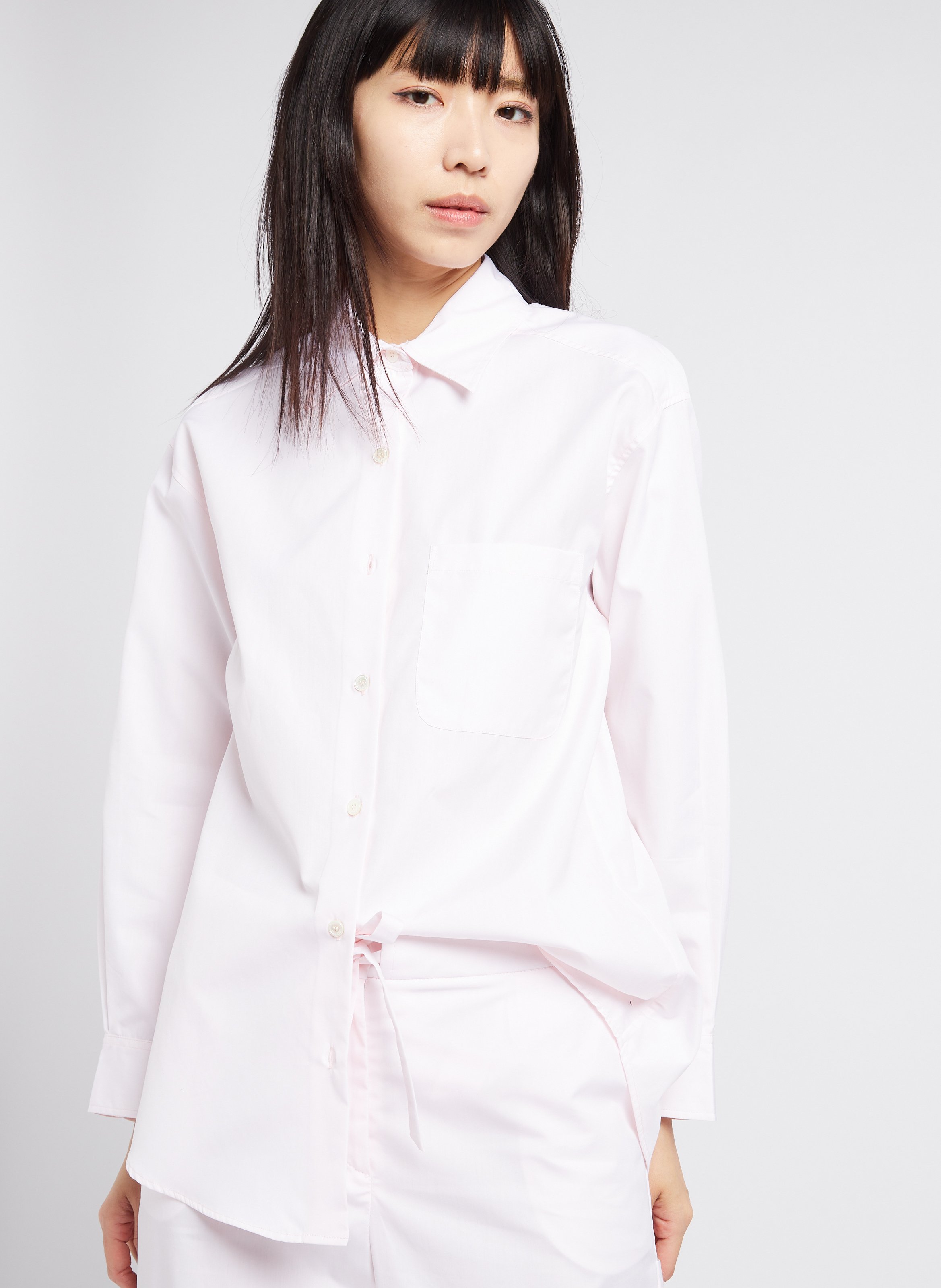 Chemise ample col classique en coton PAUL AND JOE Rose