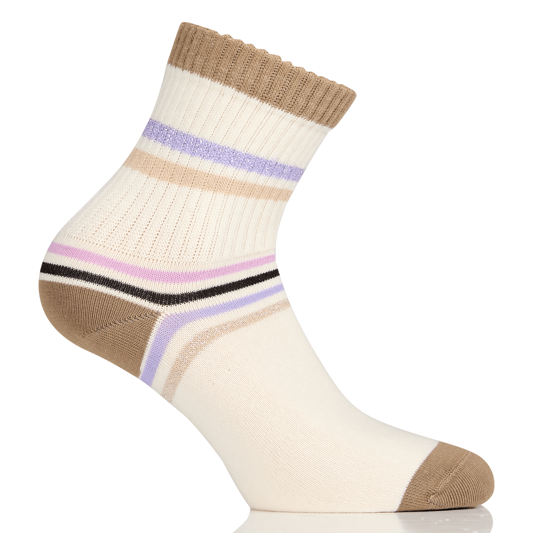 Gestreifte Baumwollmischsocken MIA ZIA